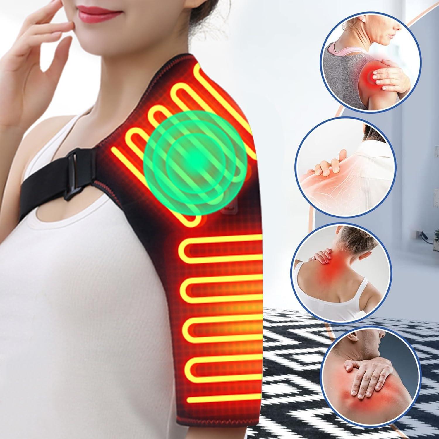 Faja Calentada para Hombro Woolala con Masajeador Eléctrico