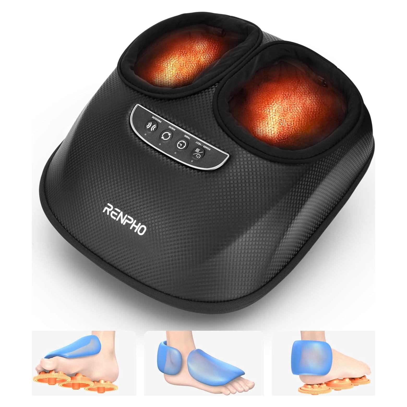 Masajeador de pies RENPHO con calor y 3 modos de compresión