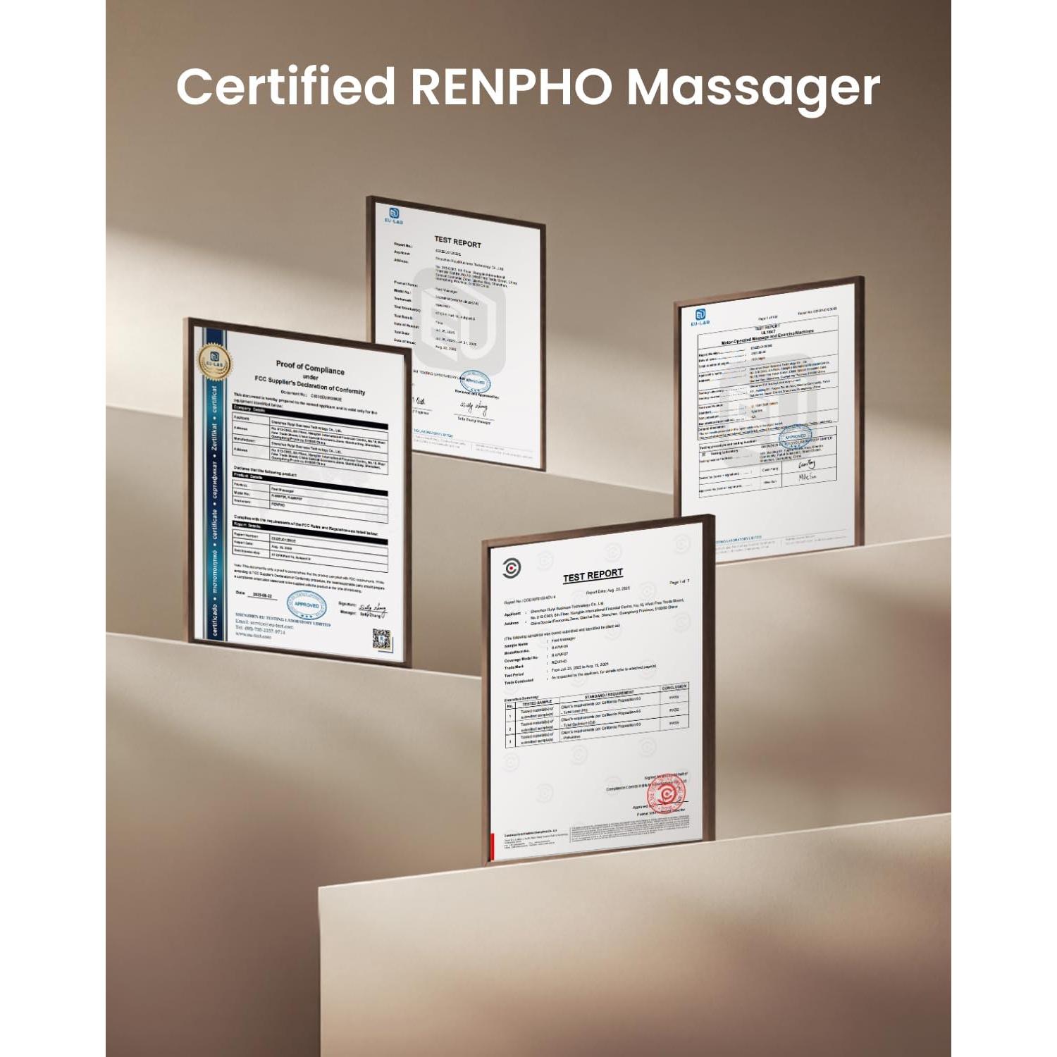 Masajeador de pies RENPHO con calor y 3 modos de compresión