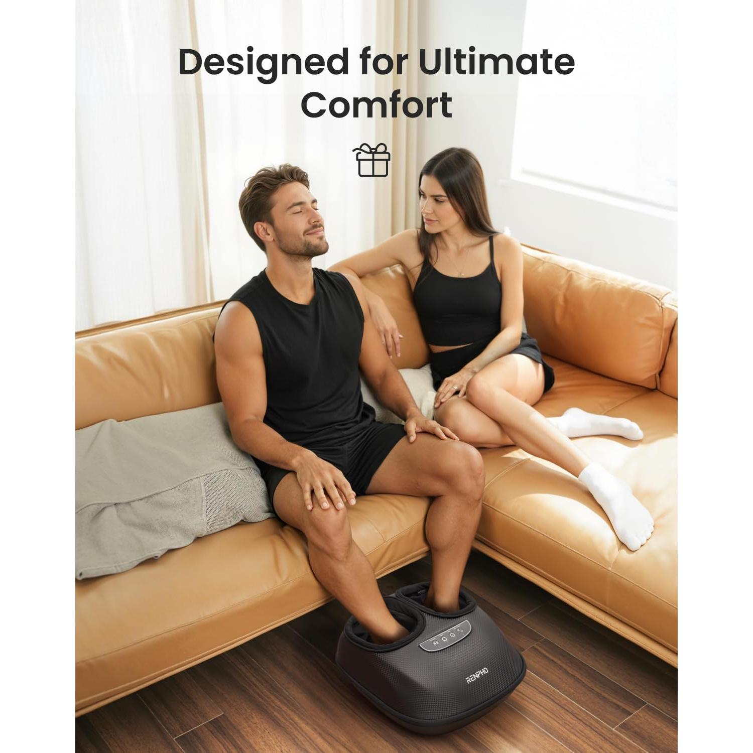 Masajeador de pies RENPHO con calor y 3 modos de compresión