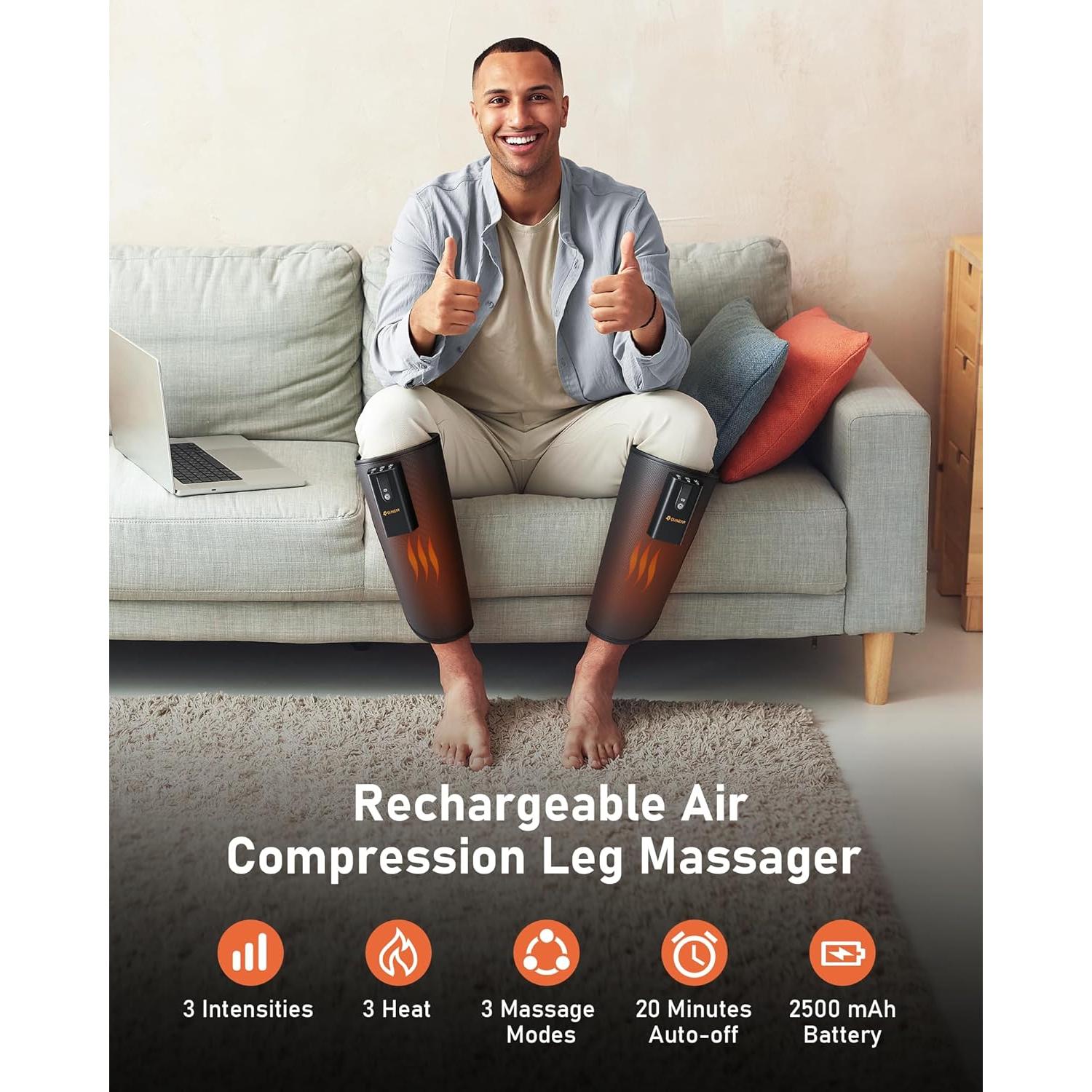 Masajeador de Pantorrillas Inalámbrico QUINEAR con Calor y Compresión