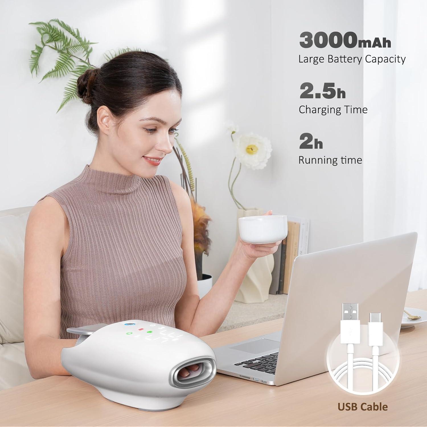 Masajeador de Manos KNQZE con Calor y Compresión, 6 Modos