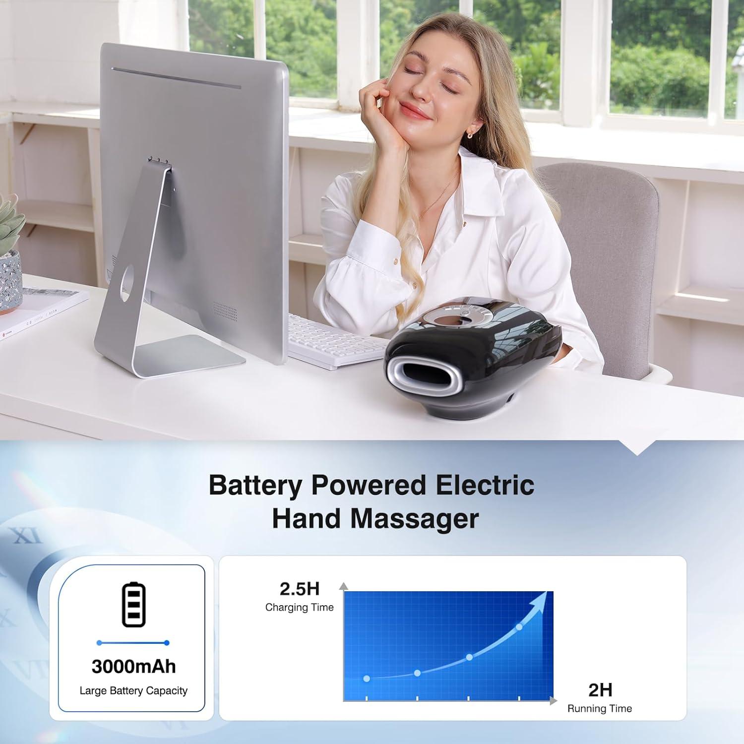 Masajador de Manos KINGJOY F7 con Calor y Compresión 3D