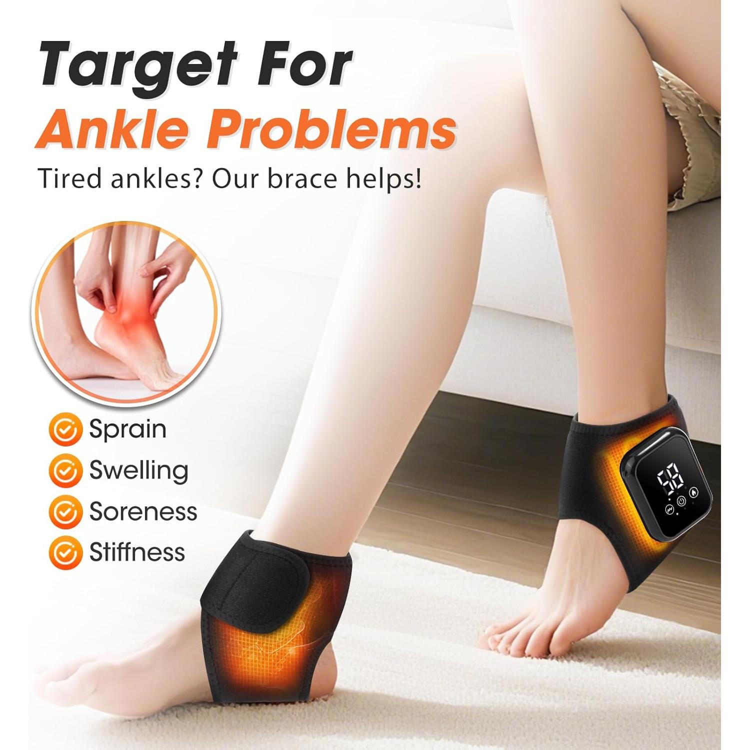 Almohadilla Calentadora Inalámbrica EDIFOLLY para Tobillo 3 Modos