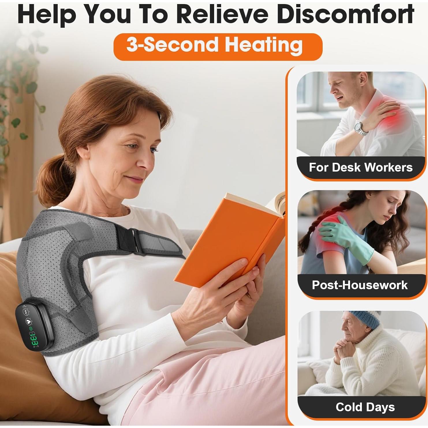 Almohadilla Térmica Inalámbrica WOLOYHEATIE para Hombros