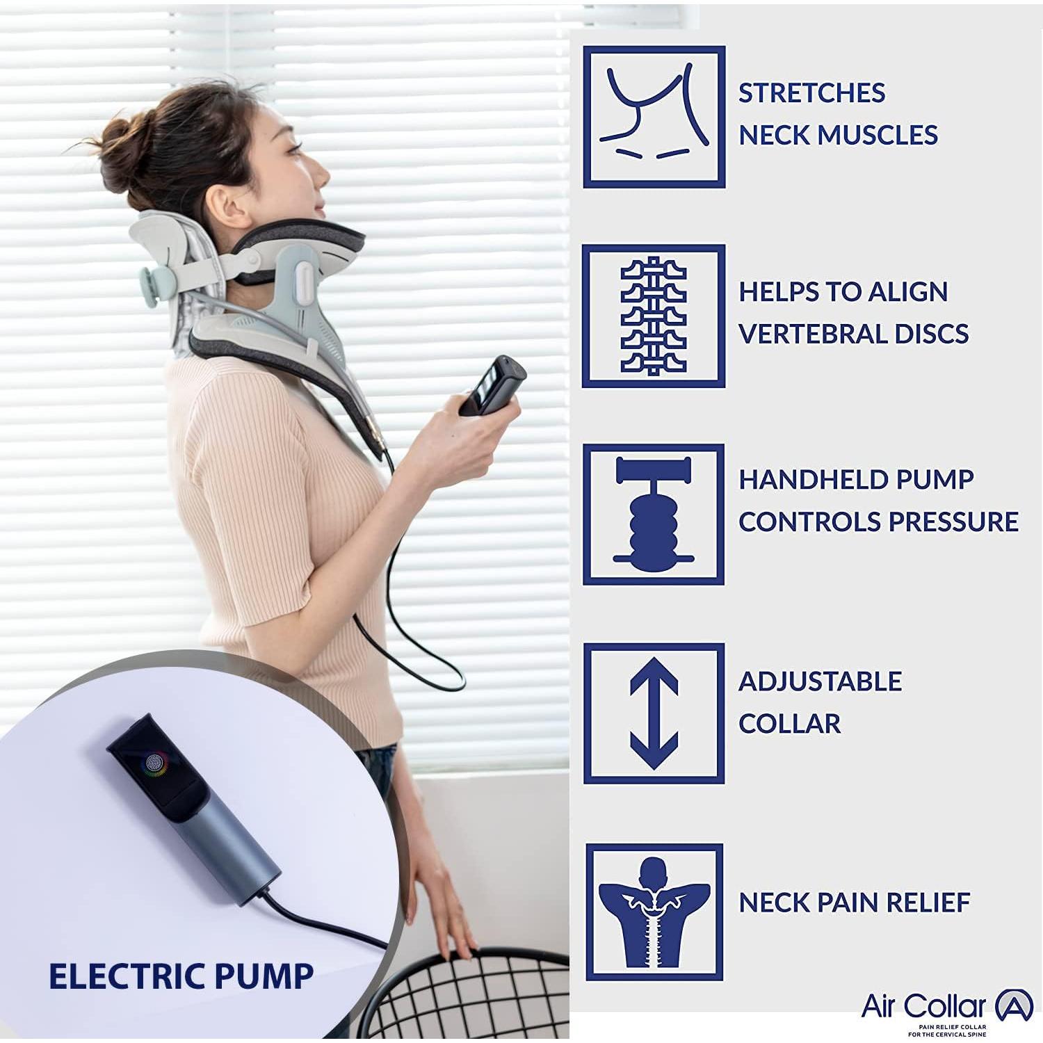 Dispositivo de Tracción Cervical Air Collar 2ª Gen Eléctrico