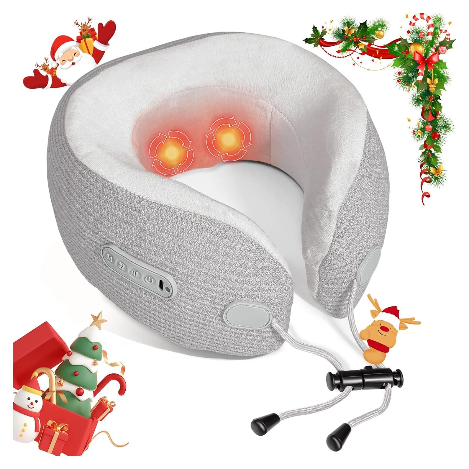 Masajeador de Cuello Eléctrico Yincook, Almohada Portátil con Calor