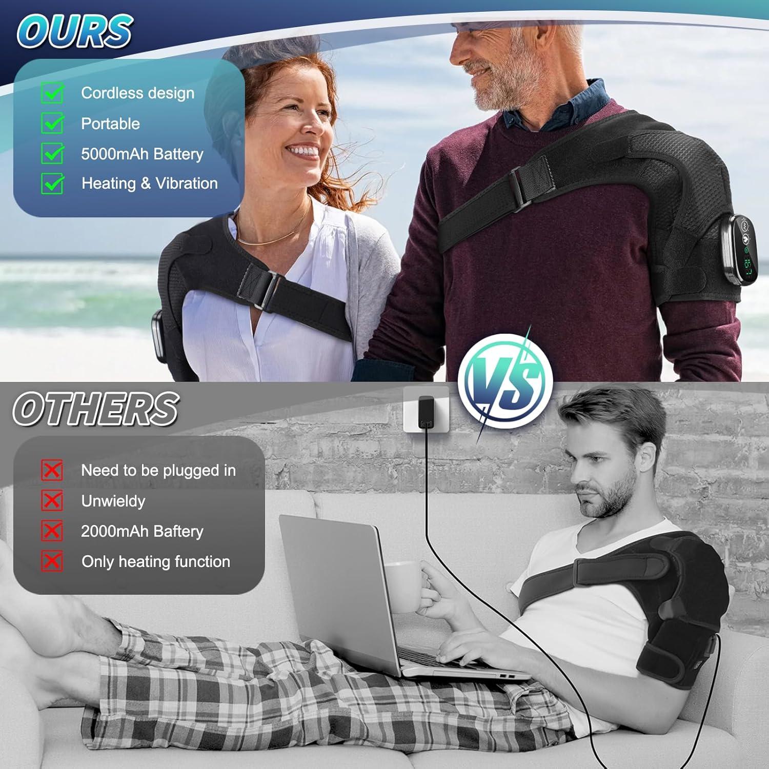 Almohadilla Térmica Inalámbrica Yincook para Hombros con Vibración