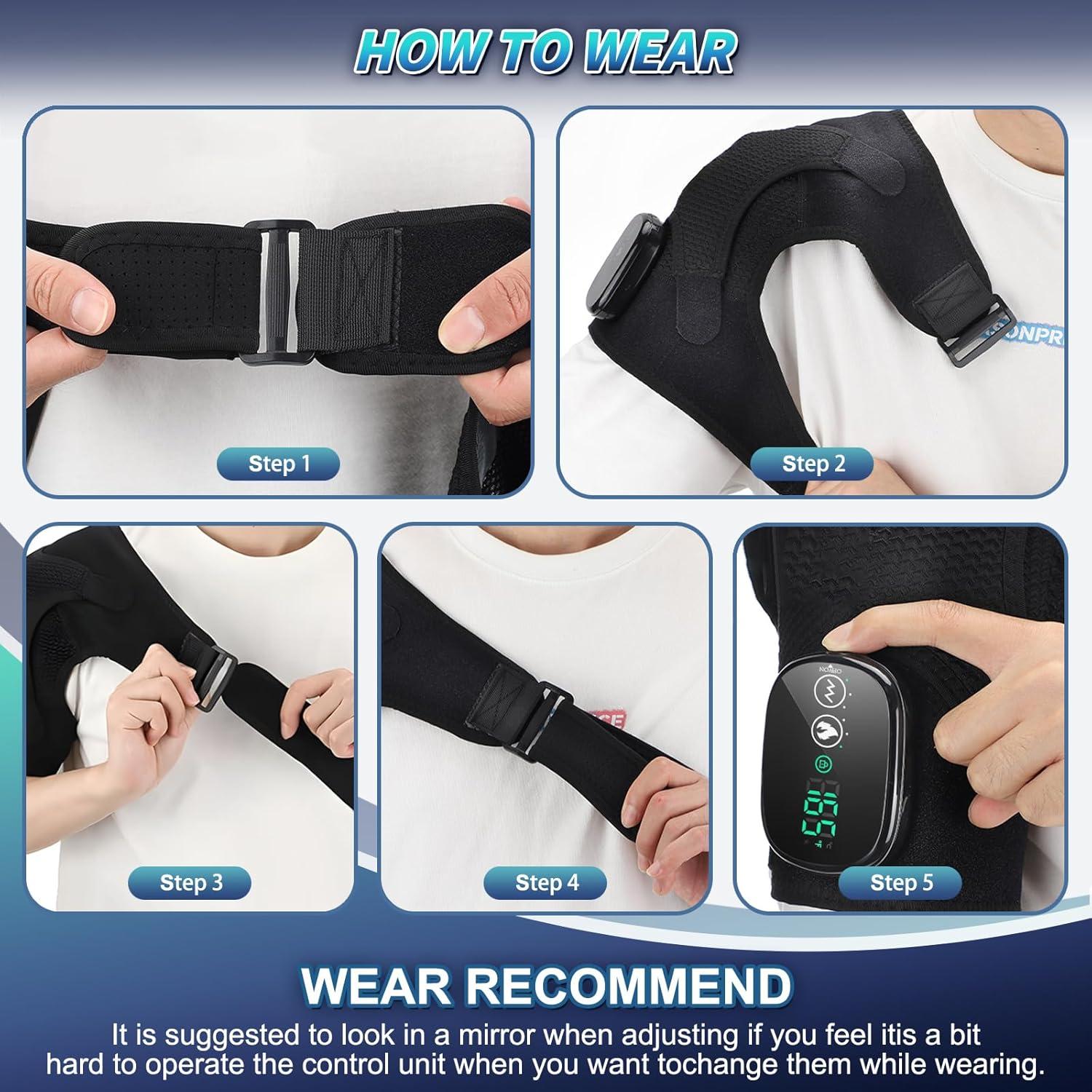 Almohadilla Térmica Inalámbrica Yincook para Hombros con Vibración