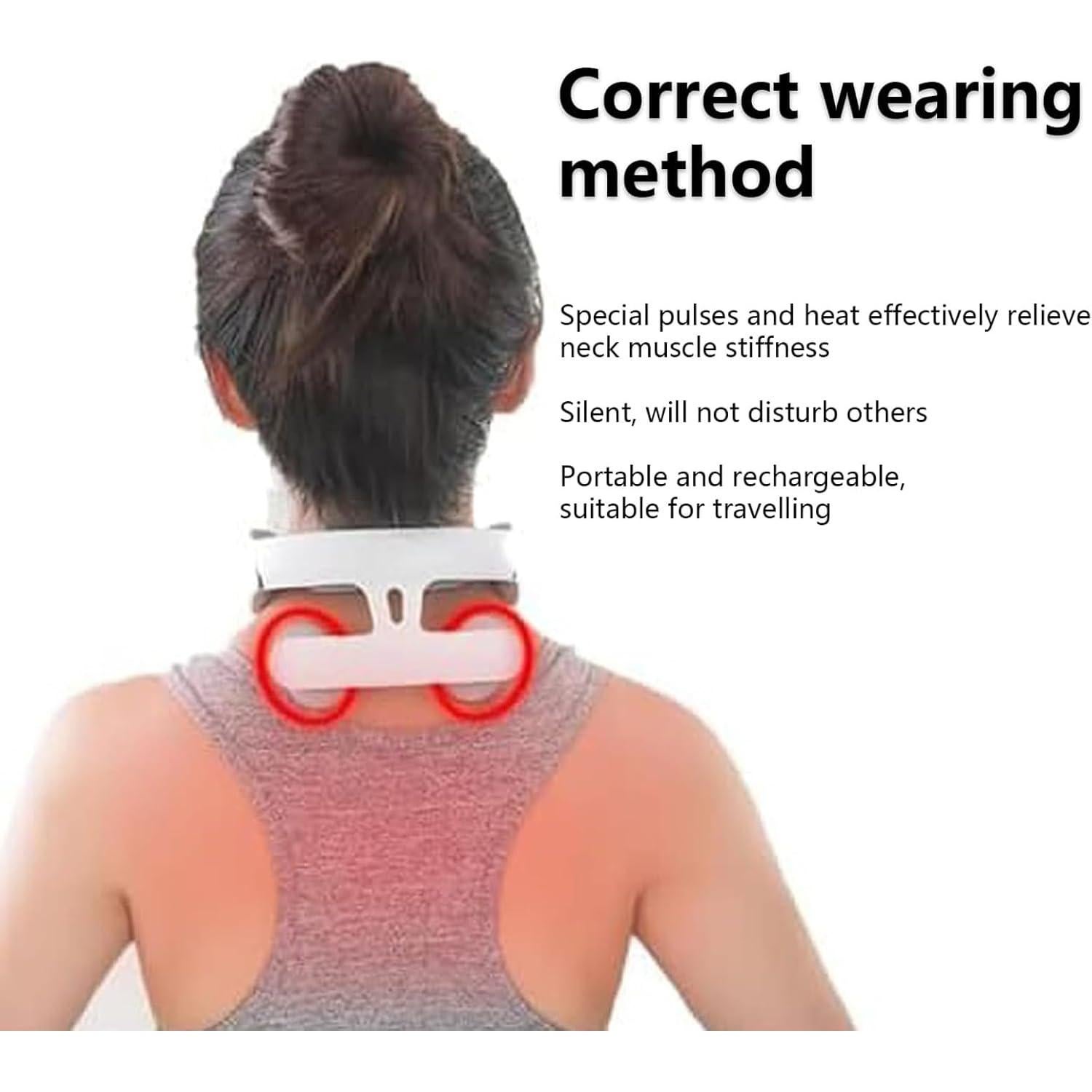 Masajeador de Cuello Vitality Magic Pro 2.0 - 4 Nodos, 6 Modos