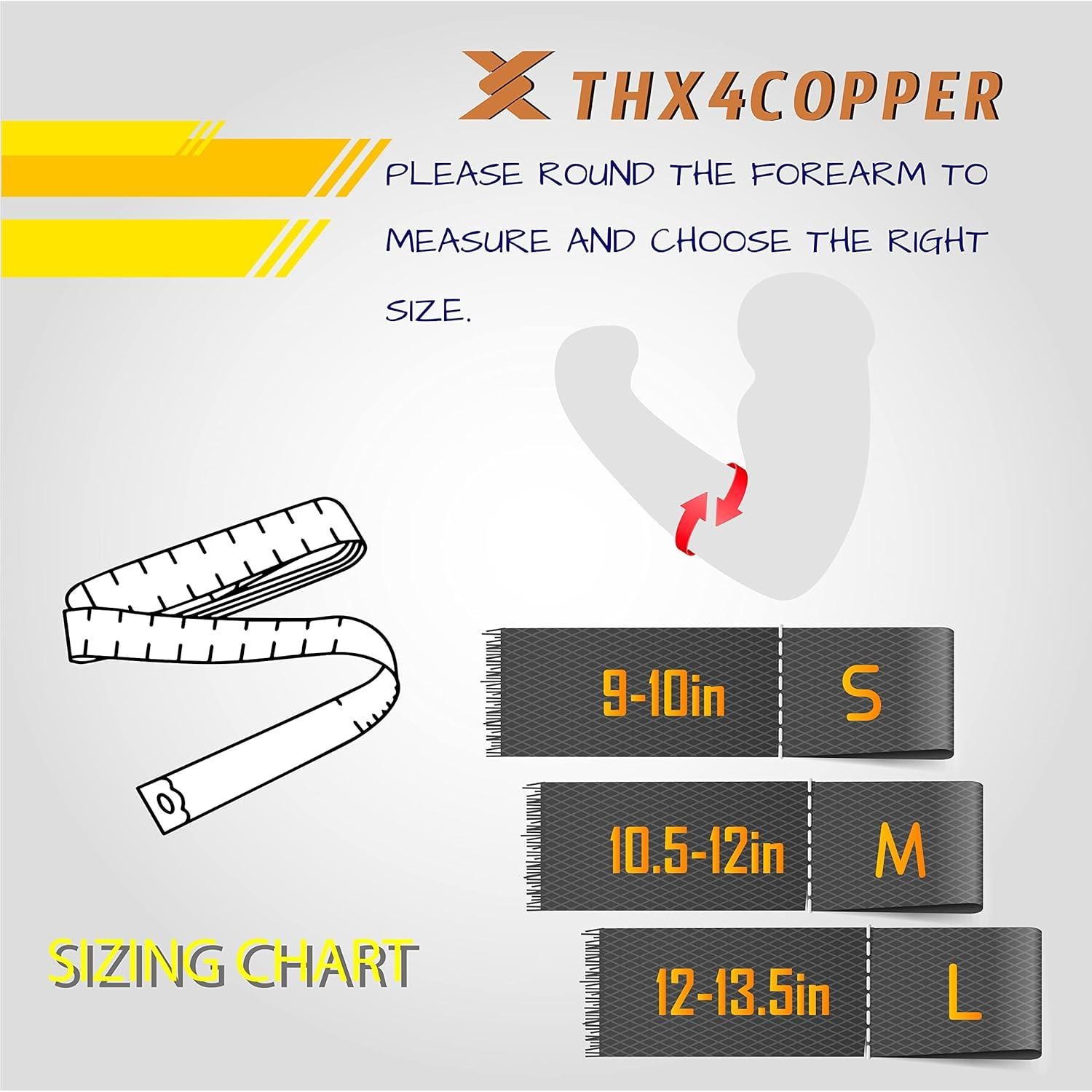 Soporte de Compresión para Codo Thx4COPPER - Alivio Tendinitis