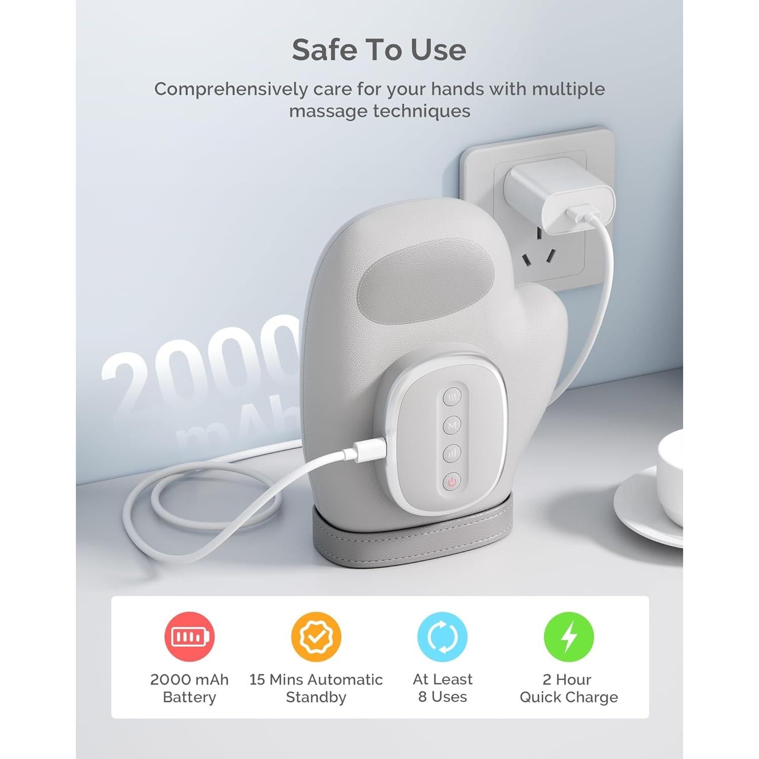 Masajeador de Mano AIRSEE con Calor y Compresión 3 Modos