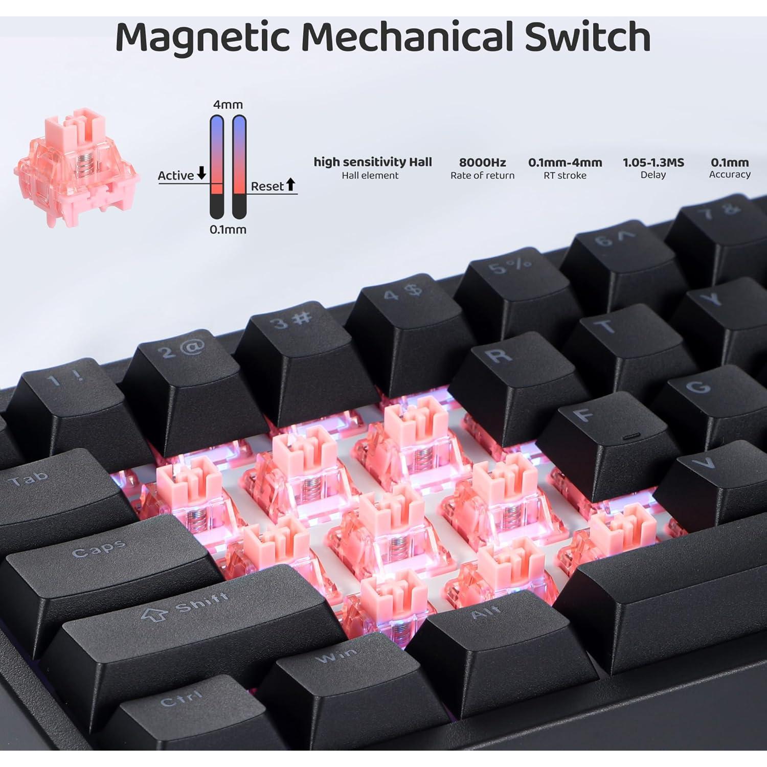 Teclado Mecánico BOYI 66Pro 65% RGB Hot-Swap Negro