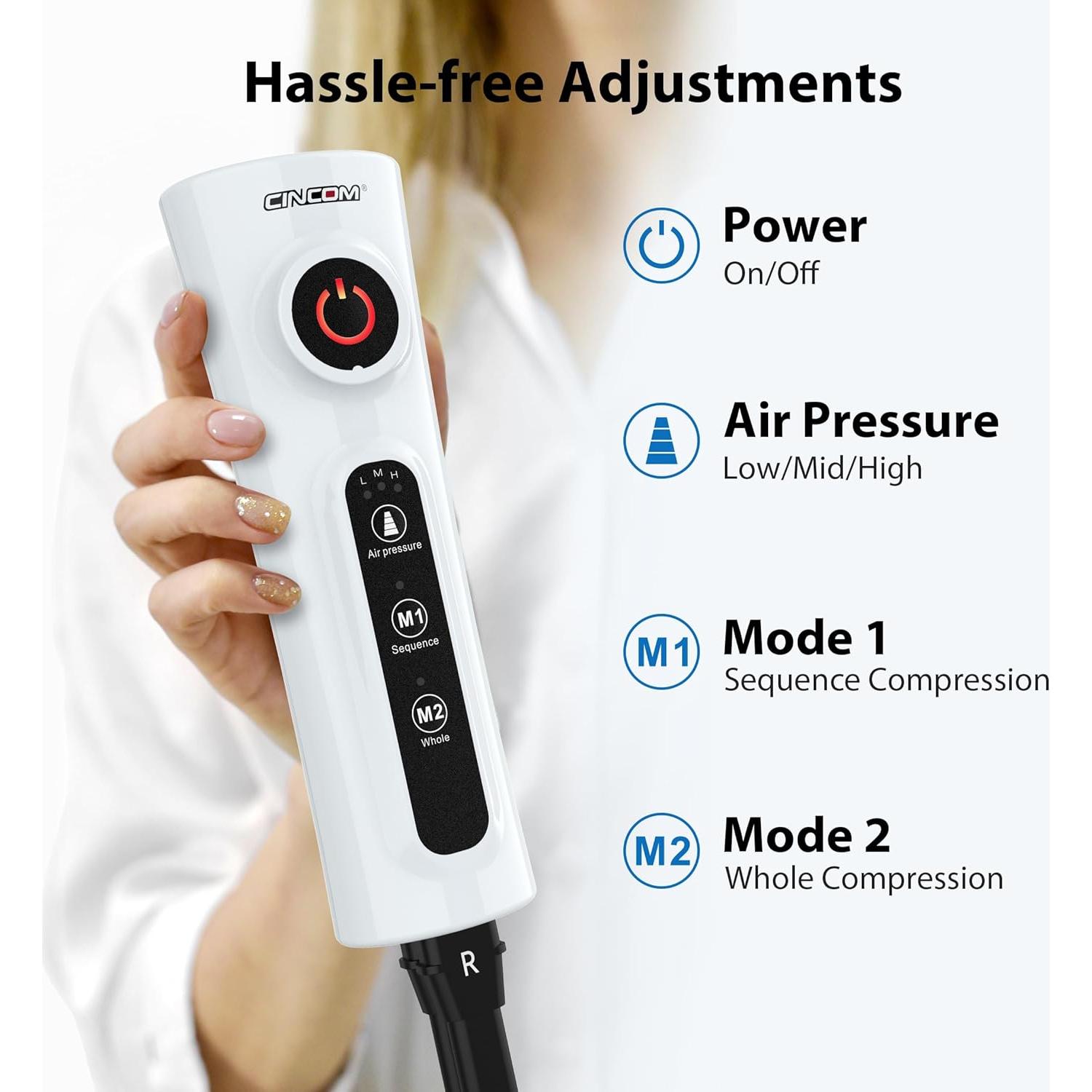 Masajeador de Piernas CINCOM CM-018A para Circulación y Alivio