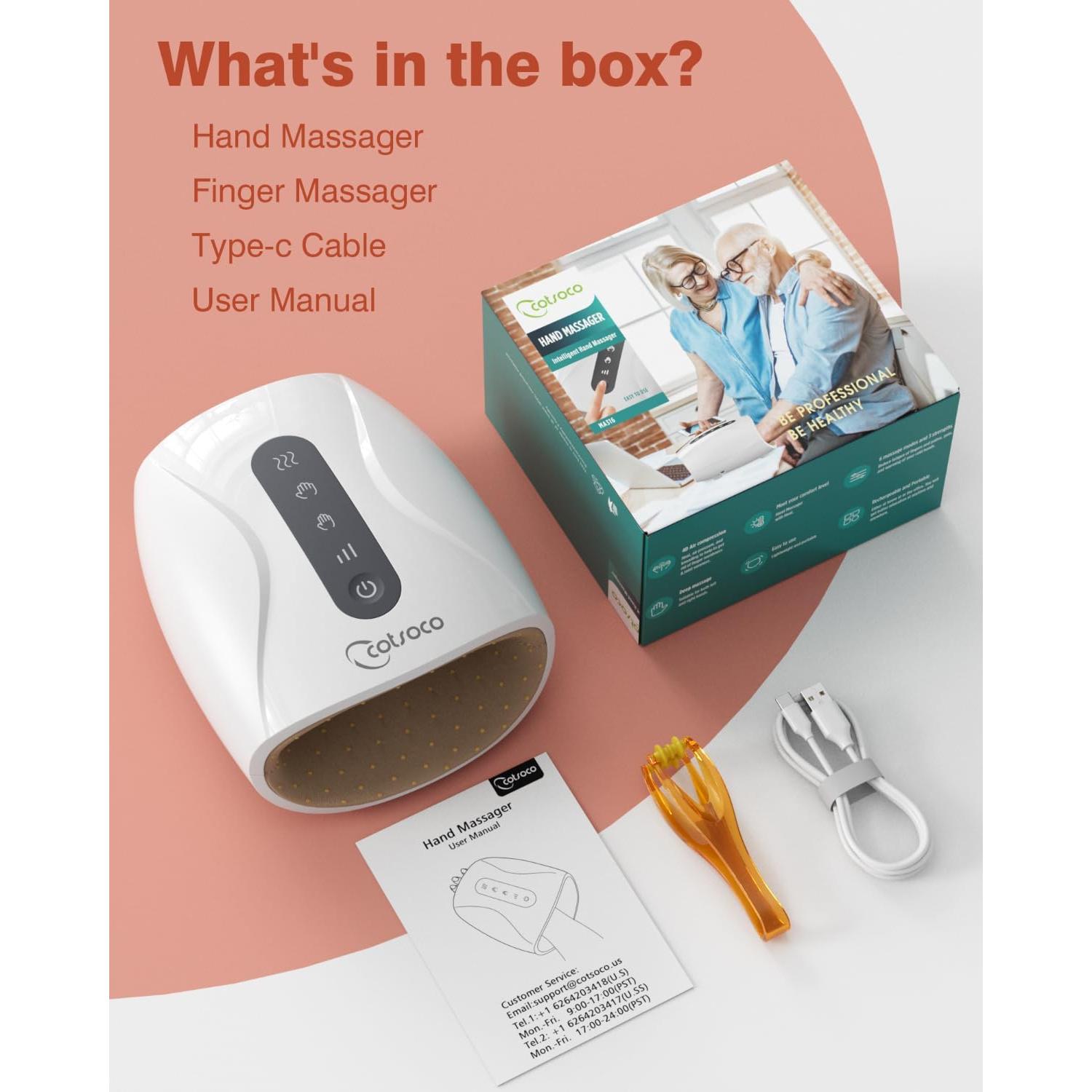 Masajeador Eléctrico Inalámbrico Cotsoco para Manos y Muñecas