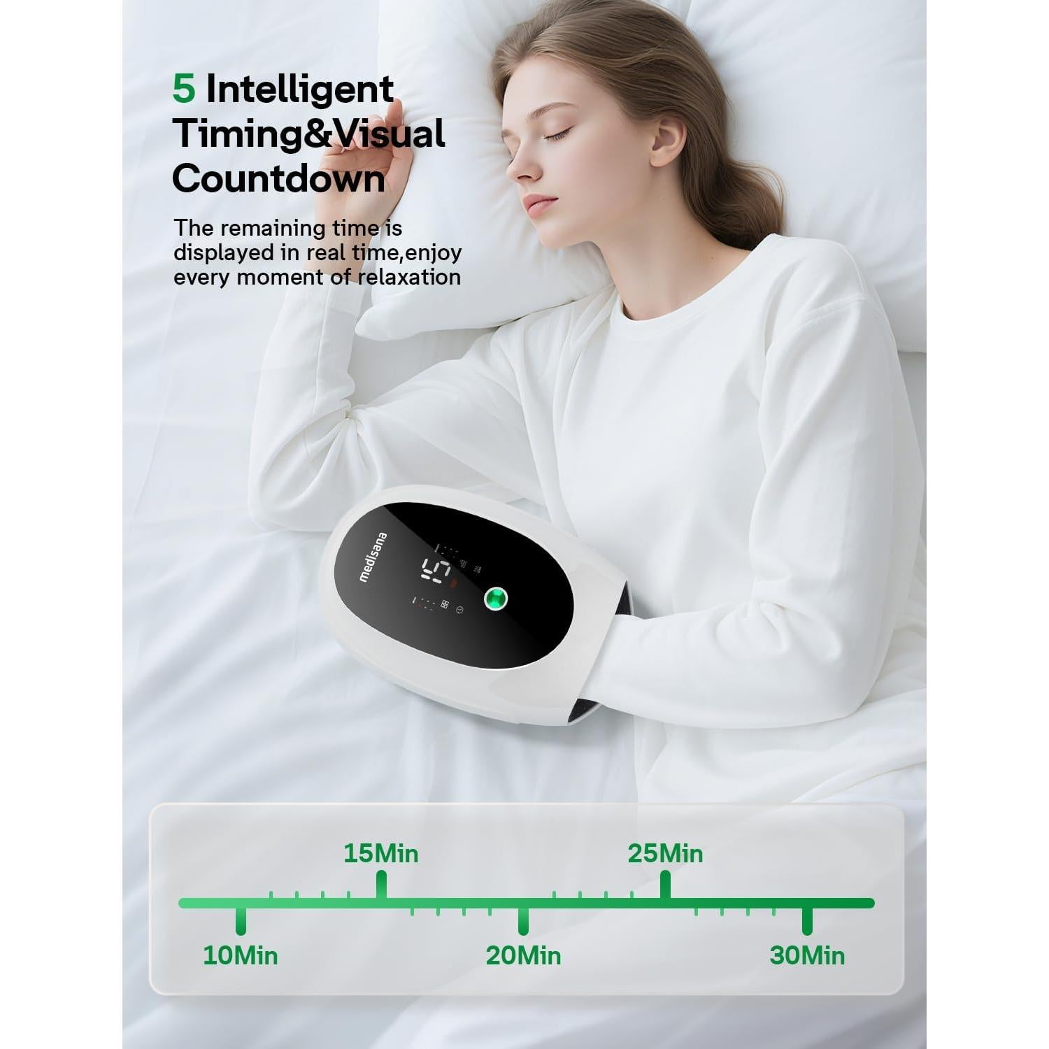 Masajeador de Manos Medisana con Calor y Compresión 6 Modos