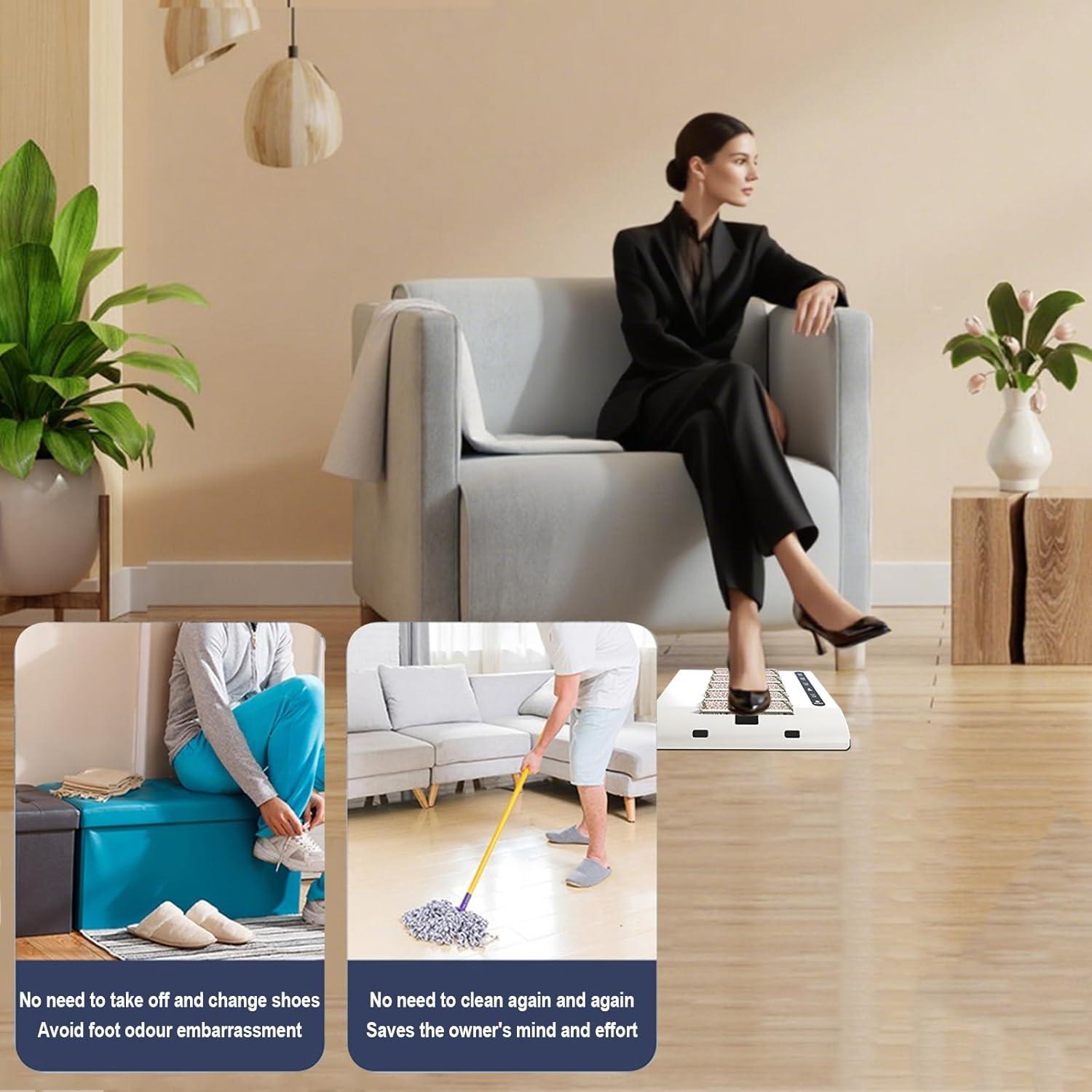 Limpiador de Suelas Automático Recargable 1000PA Blanco