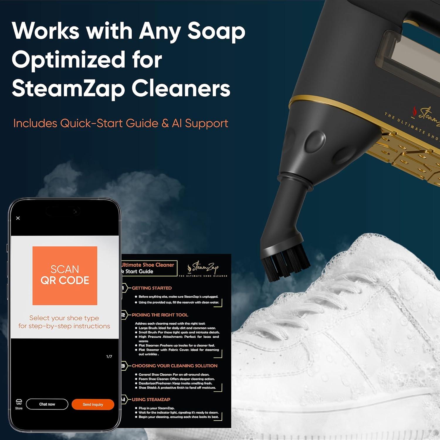 Limpiador de Vapor SteamZap para Zapatillas - 5 Accesorios