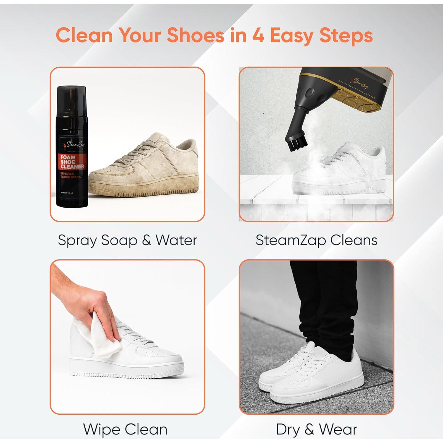 Limpiador de Vapor SteamZap para Zapatillas - 5 Accesorios