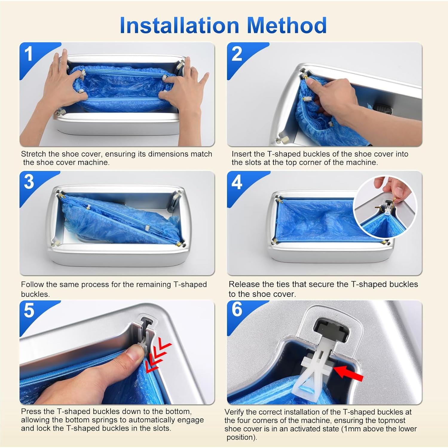 Dispensador automático de cubiertas para zapatos LYSHIYI - 200 piezas
