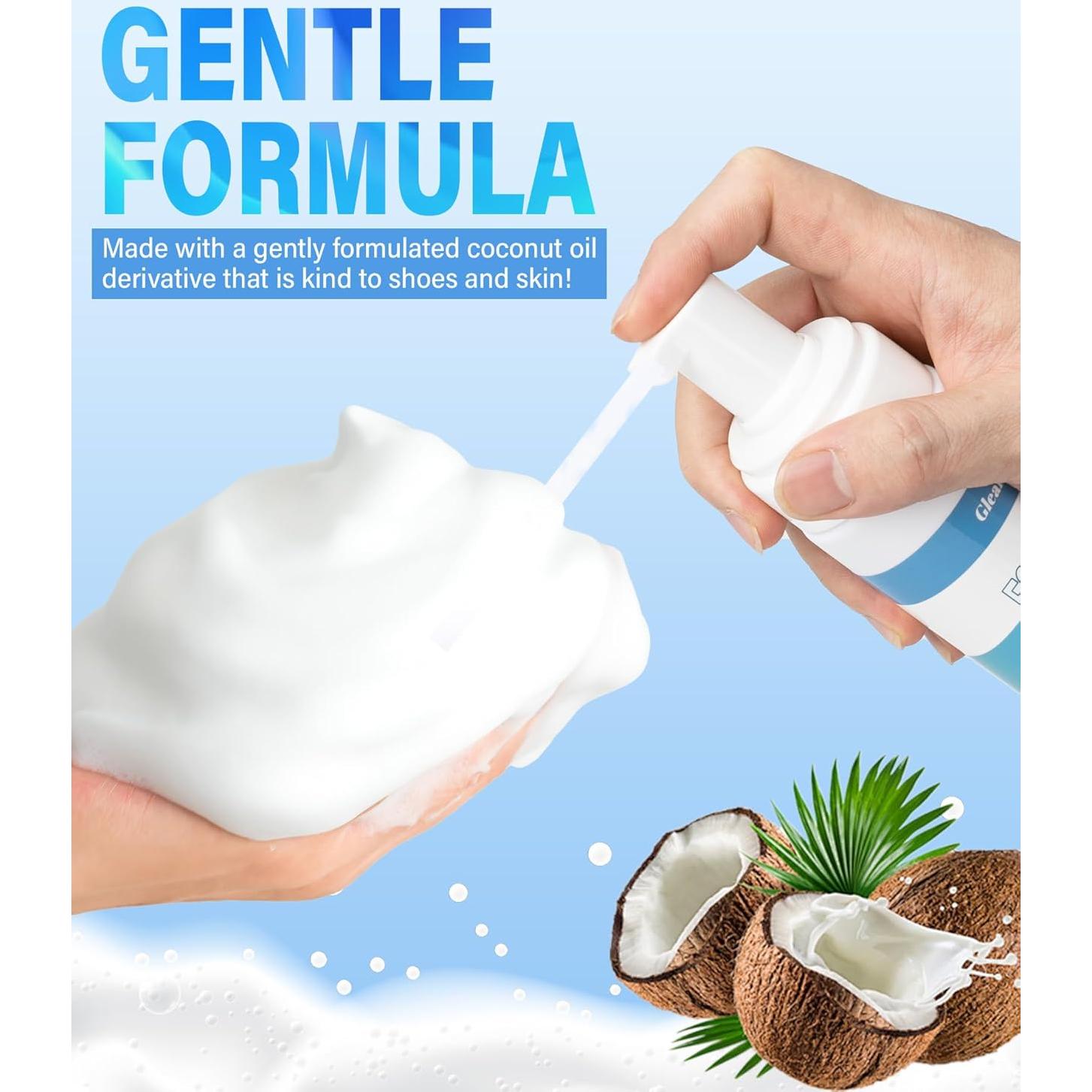 Kit Limpiador de Zapatos GleamGlee 200ml con Cepillo y Paño