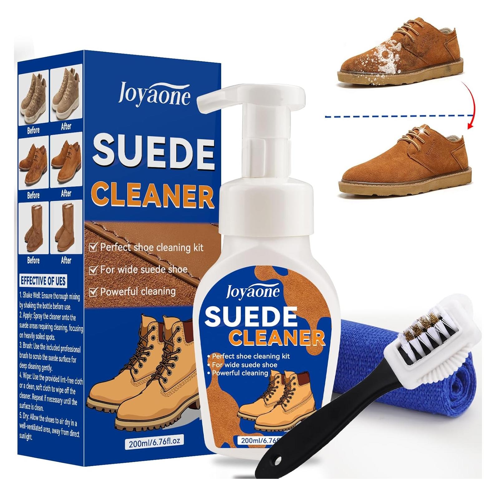 Limpiador de Zapatos de Ante JOYAONE con Cepillo y Toalla