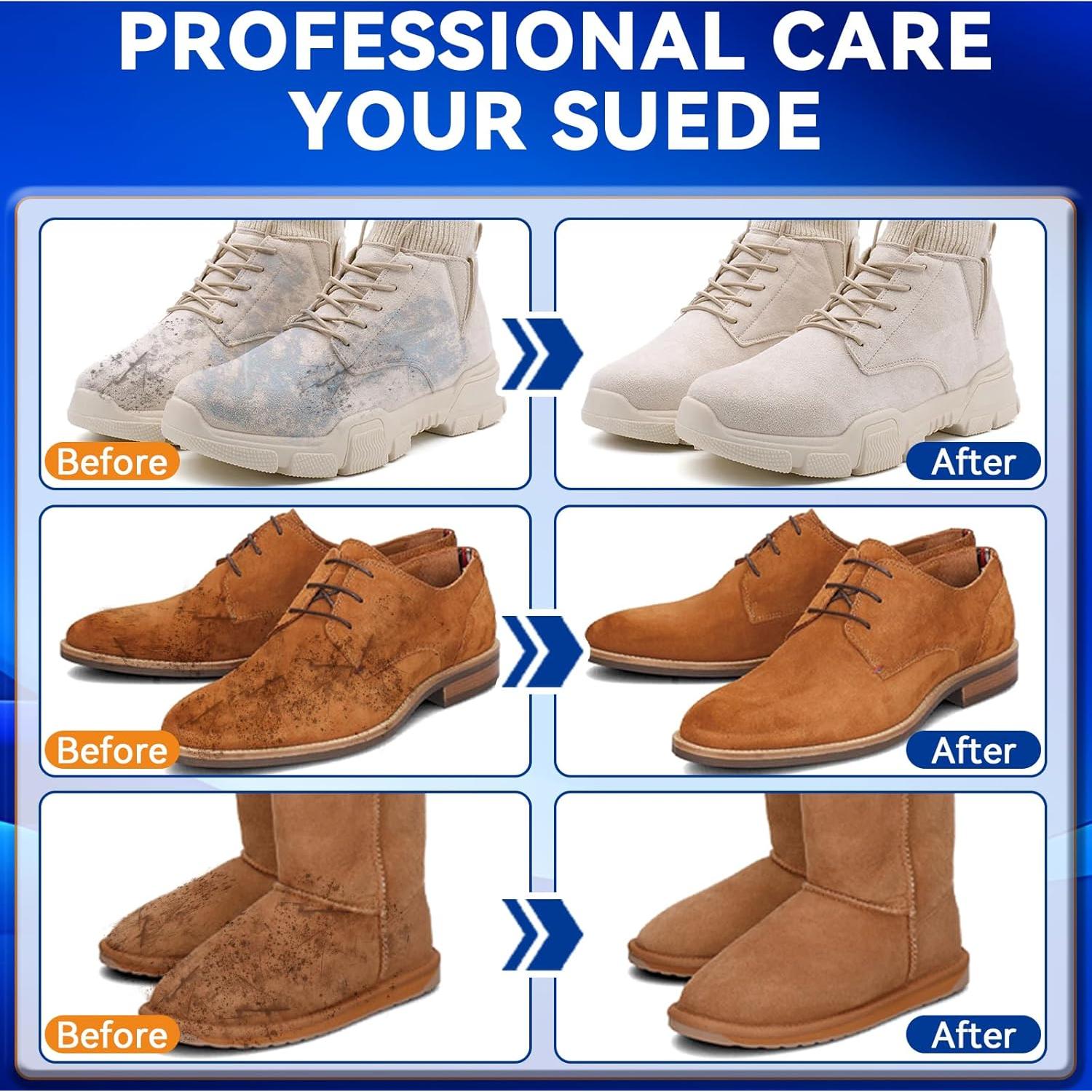 Limpiador de Zapatos de Ante JOYAONE con Cepillo y Toalla