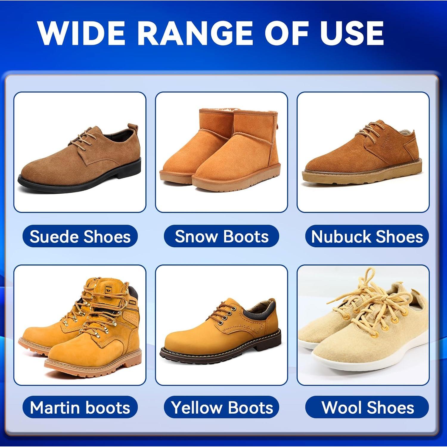 Limpiador de Zapatos de Ante JOYAONE con Cepillo y Toalla