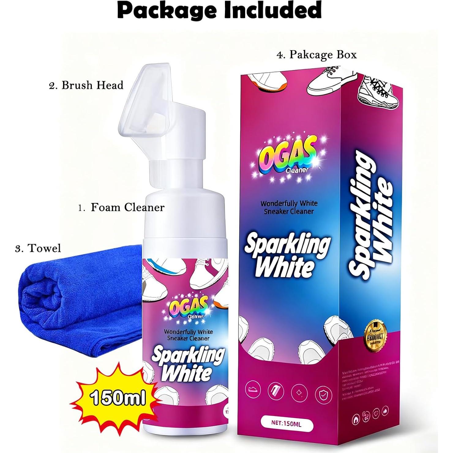 Limpiador de Zapatos Espuma 150ml - Kit de Limpieza Completo