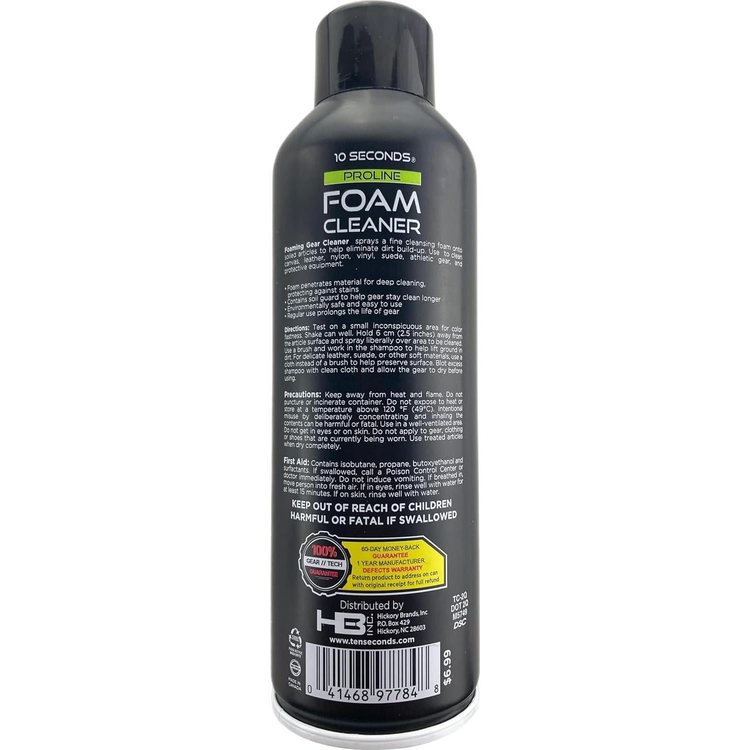 Limpiador de Espuma 10 Segundos Hickory para Zapatos y Tapicería