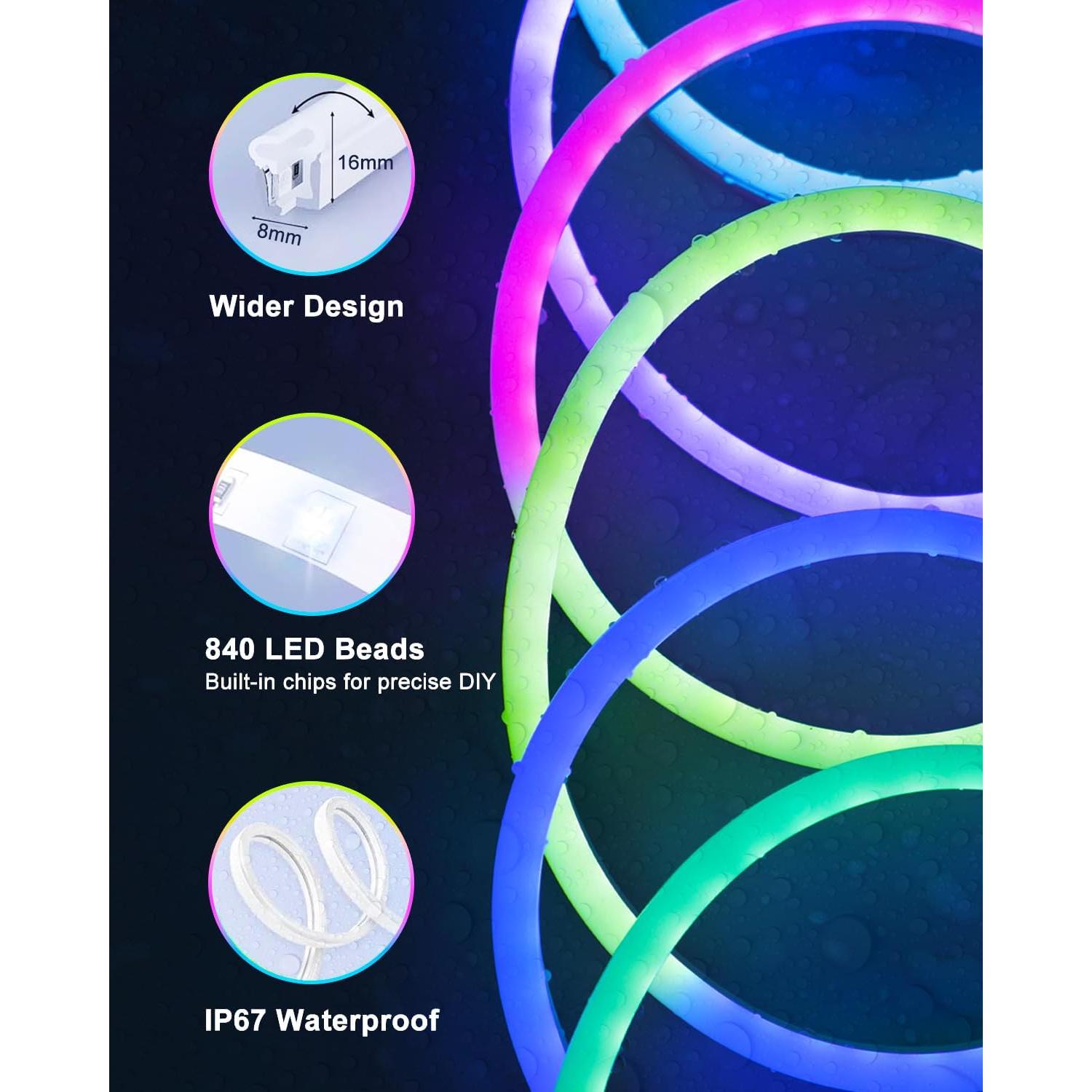 Luces de Cuerda LED Echosari RGB 10m con Control App y Música