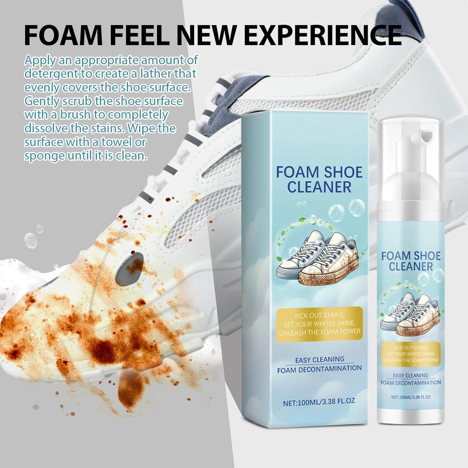 Limpiador de Zapatos de Espuma Profesional - Elimina Manchas Blancas