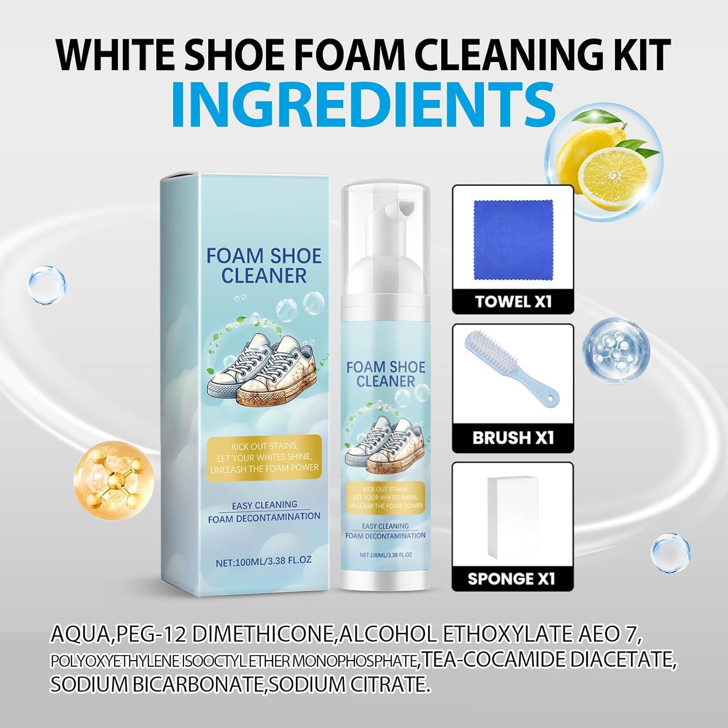 Limpiador de Zapatos de Espuma Profesional - Elimina Manchas Blancas