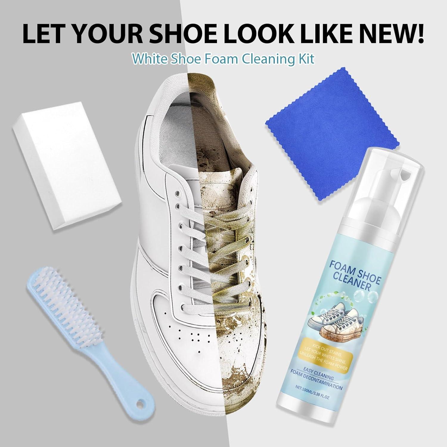 Limpiador de Zapatos de Espuma Profesional - Elimina Manchas Blancas