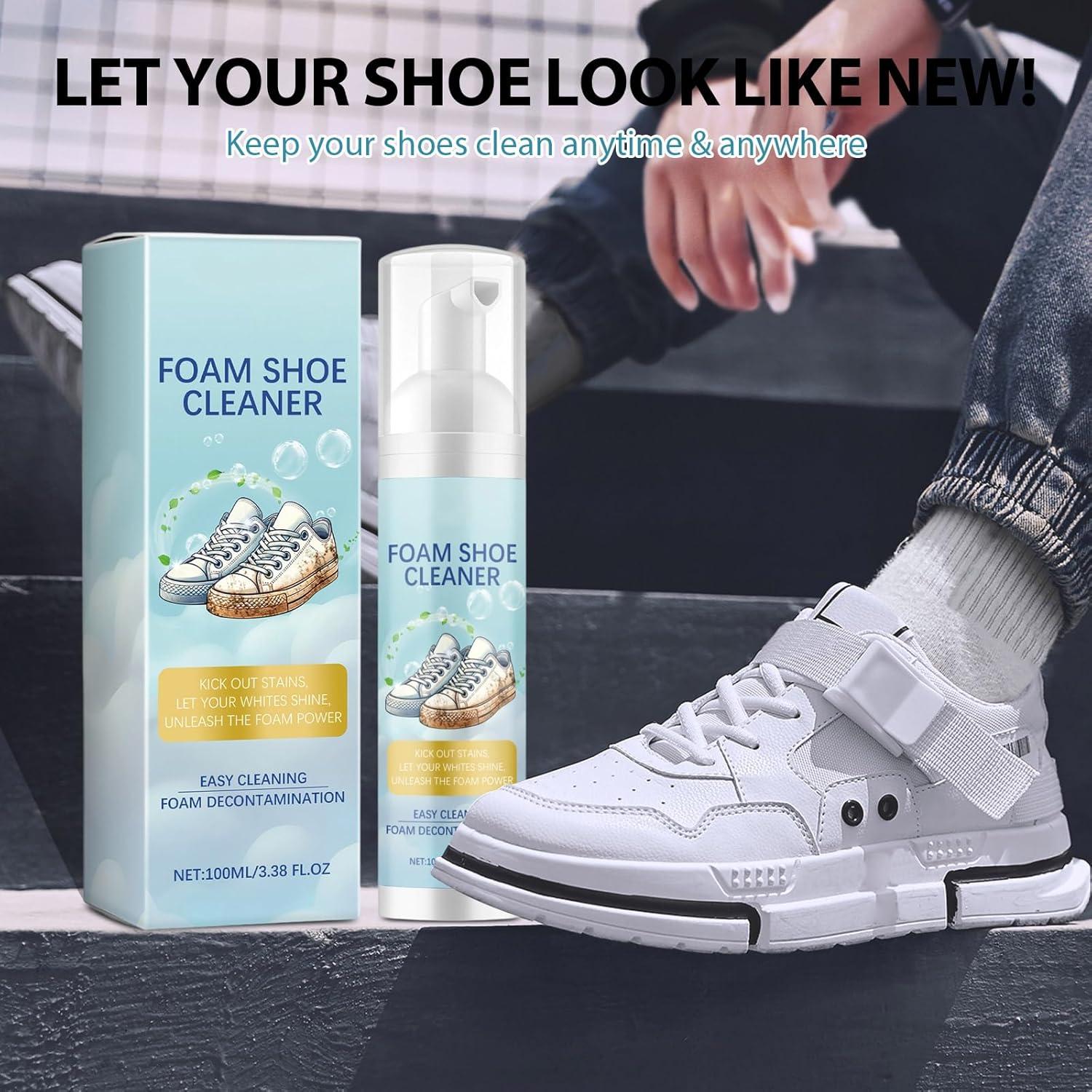 Limpiador de Zapatos de Espuma Profesional - Elimina Manchas Blancas