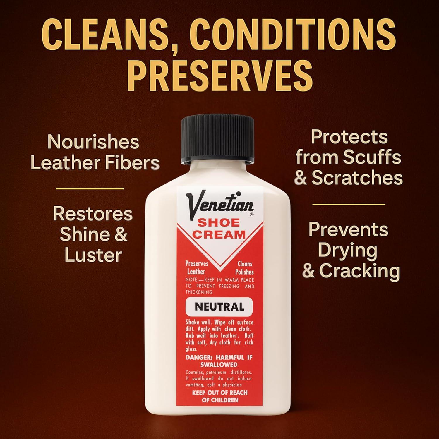 Crema para Zapatos Veneziana 85g - Nutre y Protege Cuero