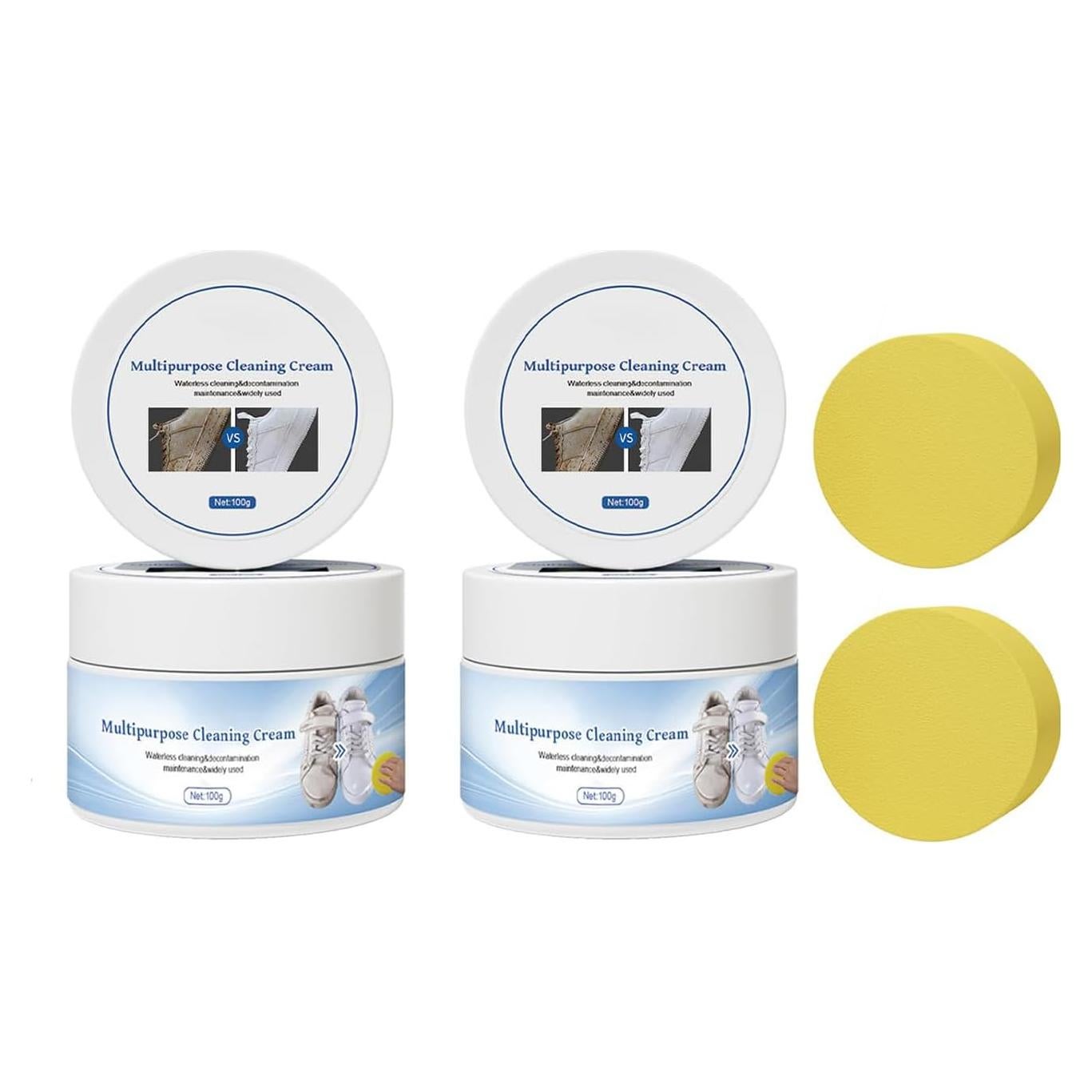 Crema Limpiadora Blanca Multifuncional para Zapatos - 2 Unidades