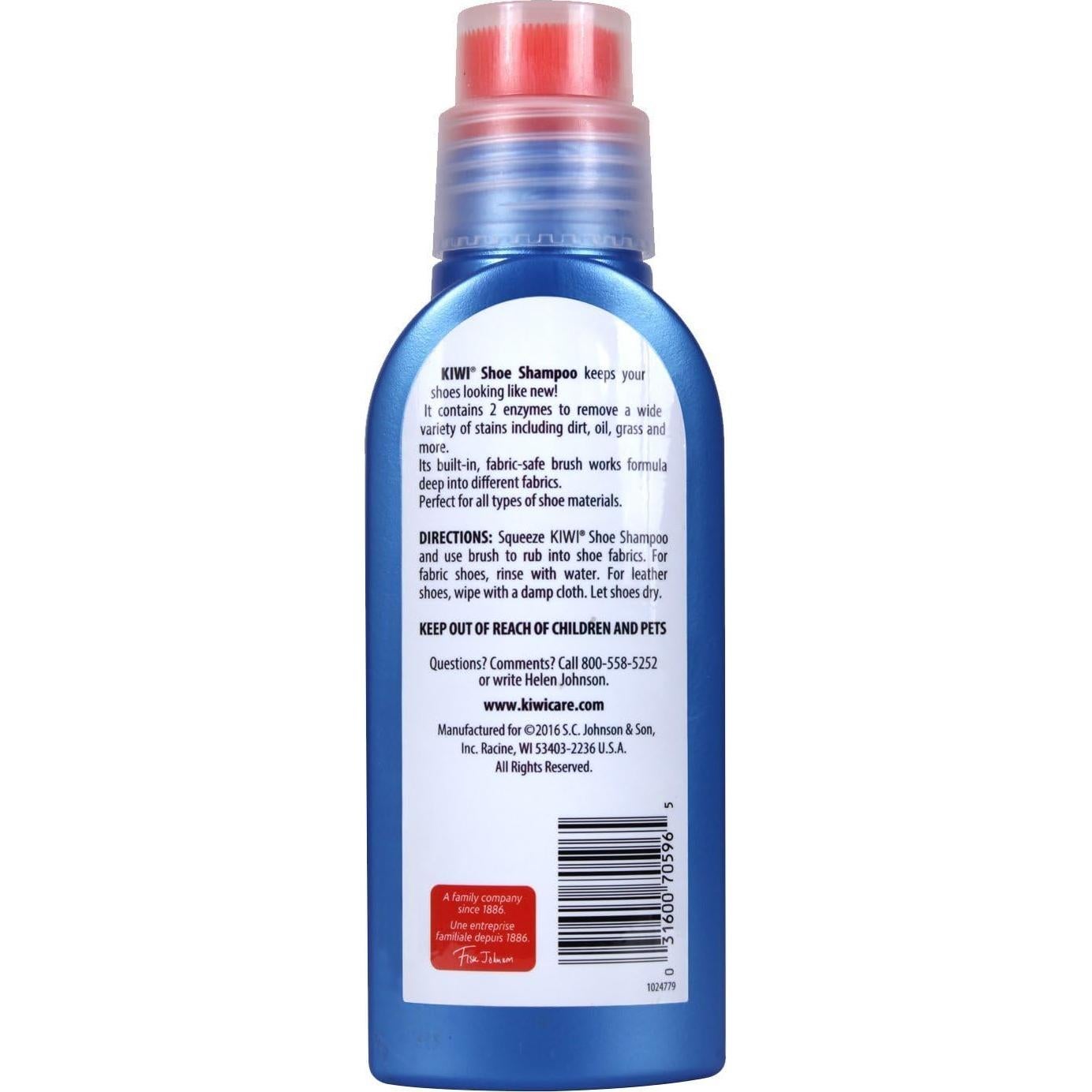 Champú Limpiador para Zapatos Kiwi 246 ml con Cepillo