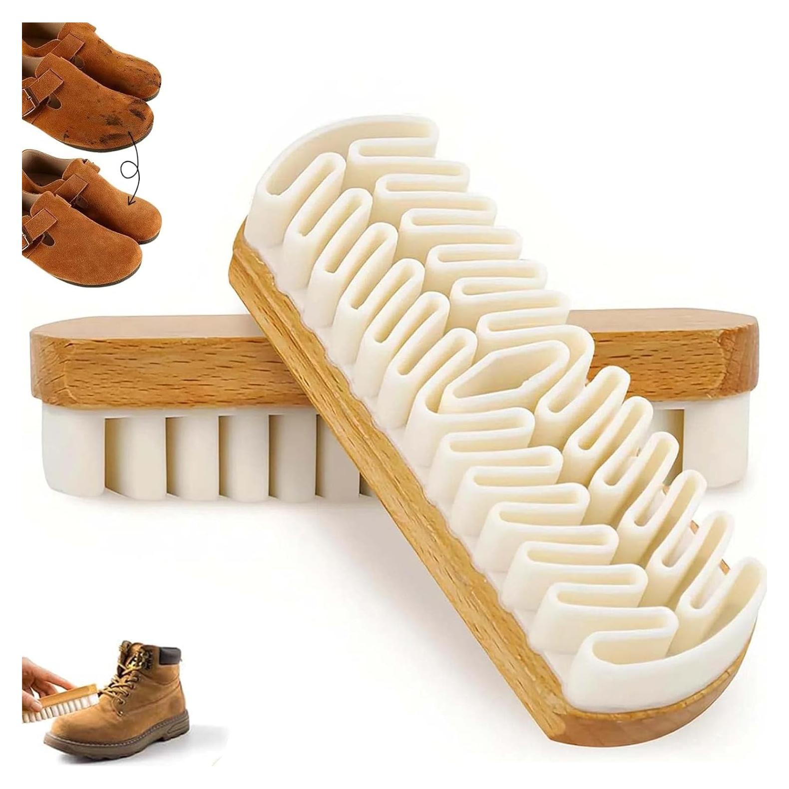 2 Piezas Cepillo de Ante y Borrador Genérico para Zapatos