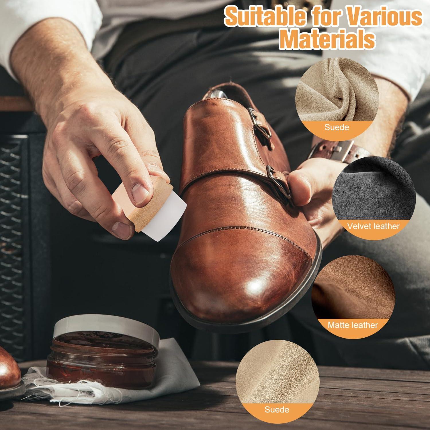 2 Piezas Cepillo de Ante y Borrador Genérico para Zapatos