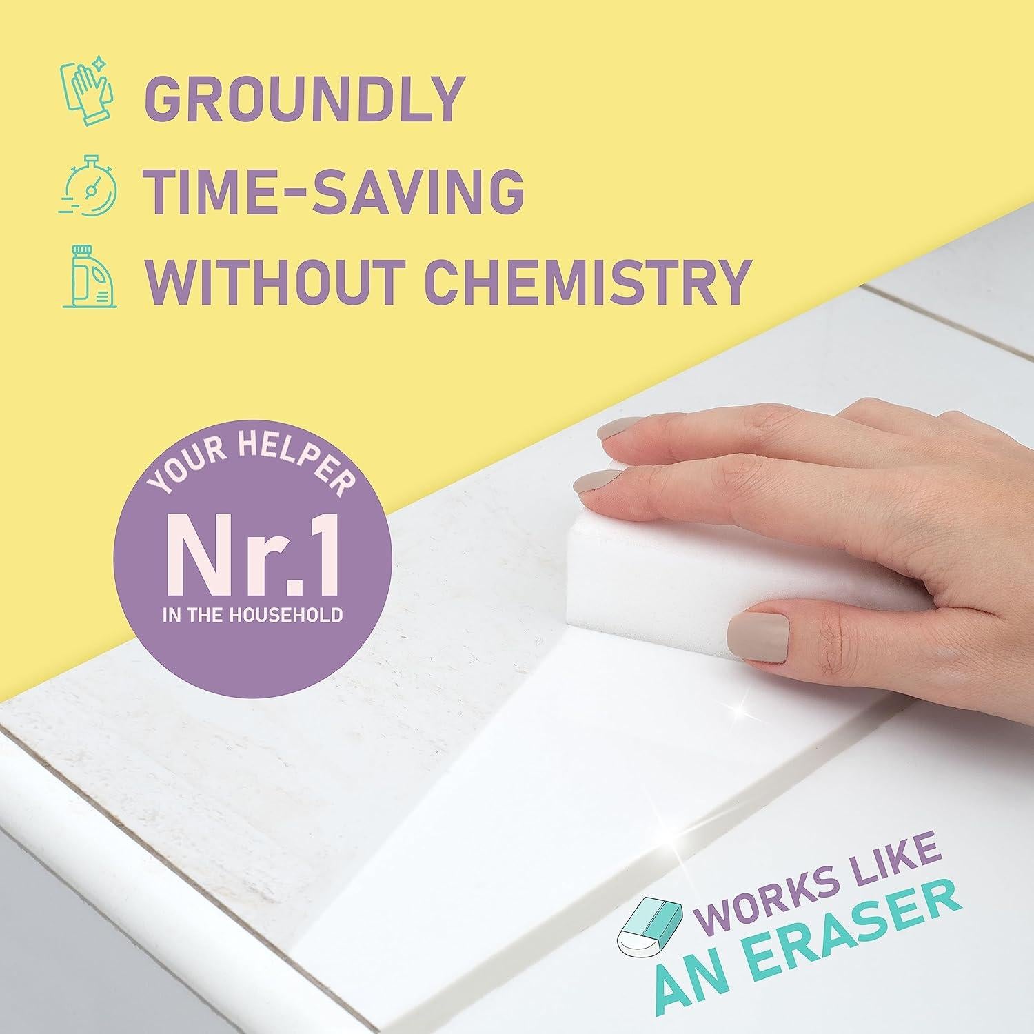 Esponja Borradora Mágica BROX - 50 Unidades - Multi Superficie