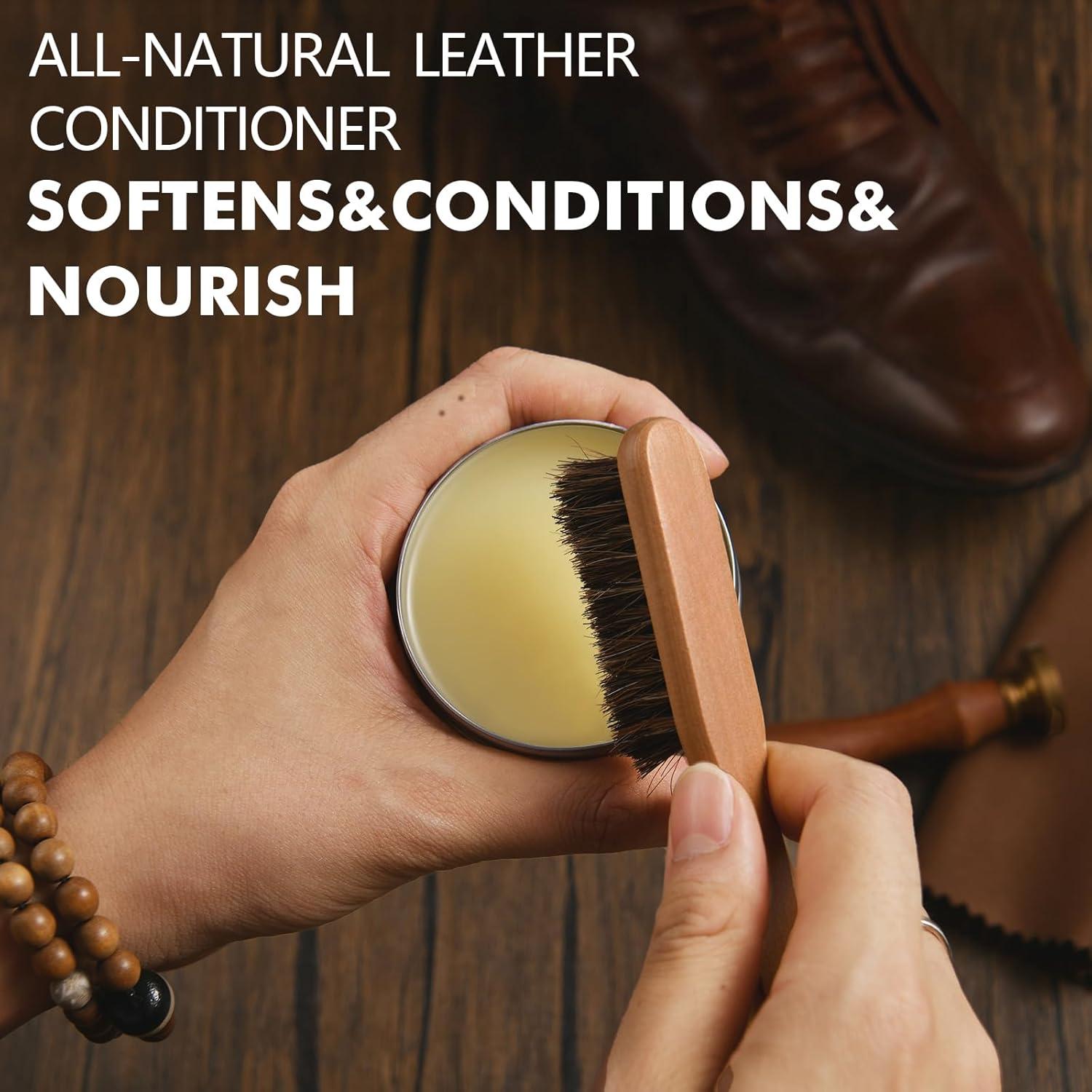 Kit de Cuidado de Cuero CUTEUP - 9 Piezas para Botas Marrón