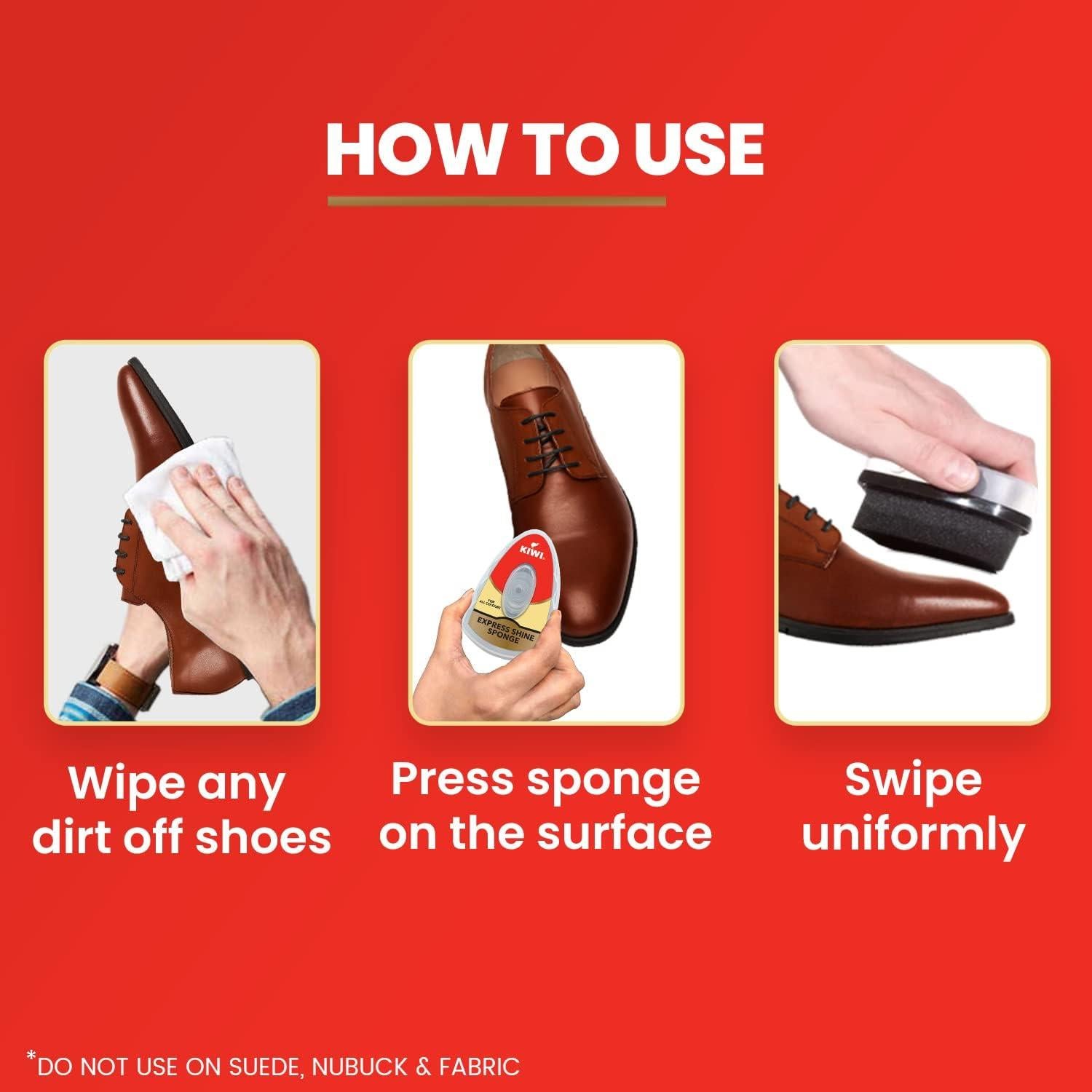 Esponja Brillo Expreso KIWI para Calzado 5ml Cera Cuero