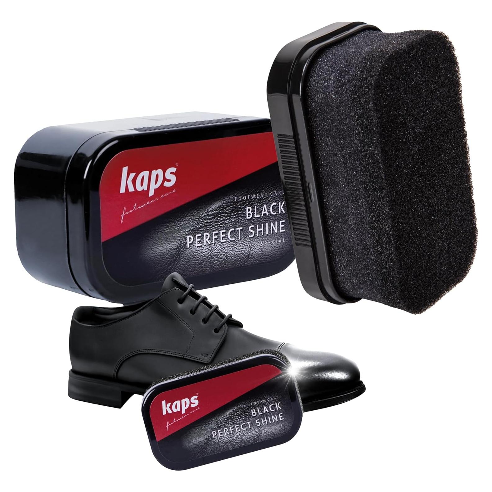 Esponja de Betún Kaps para Zapatos de Cuero - Brillo Instantáneo
