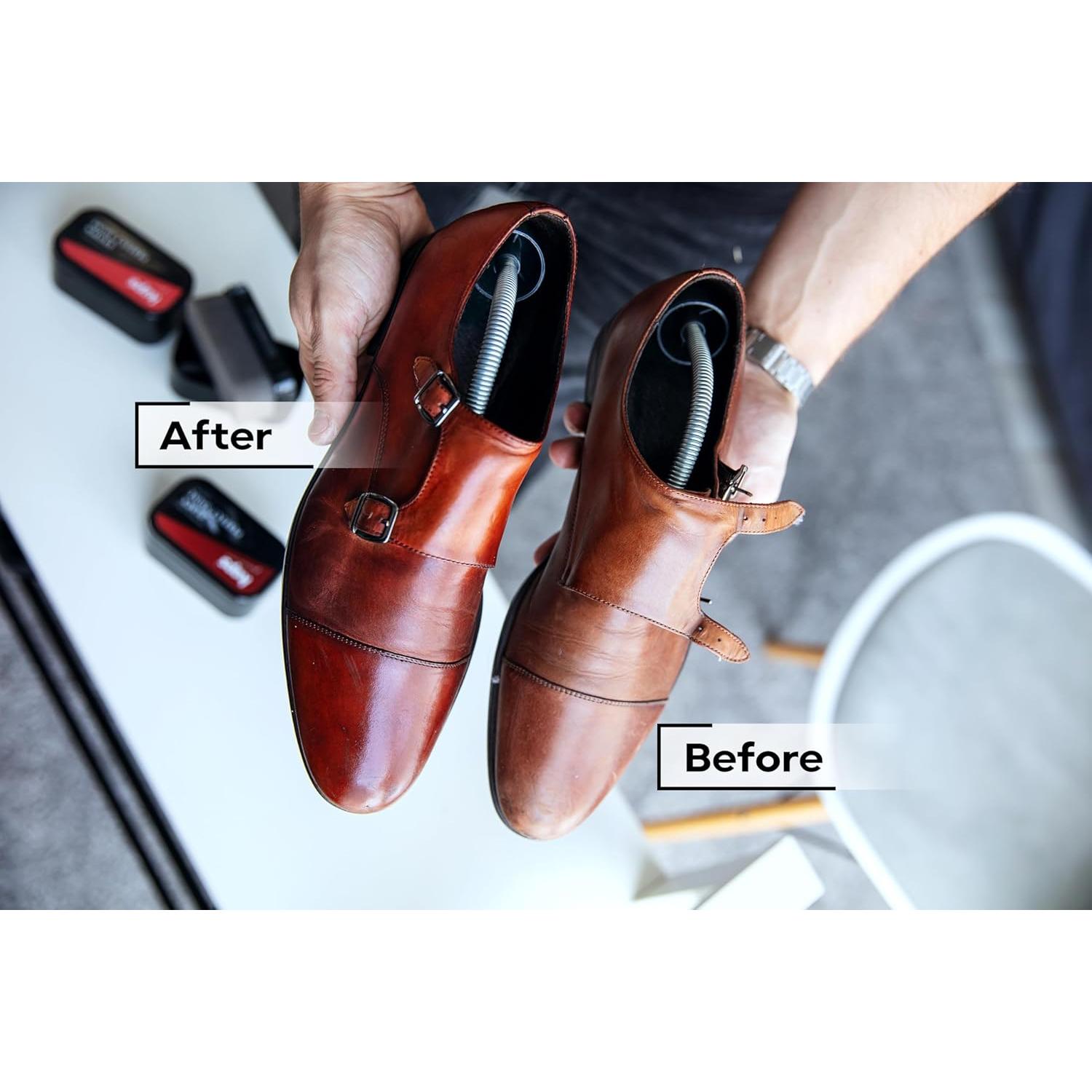 Esponja de Betún Kaps para Zapatos de Cuero - Brillo Instantáneo