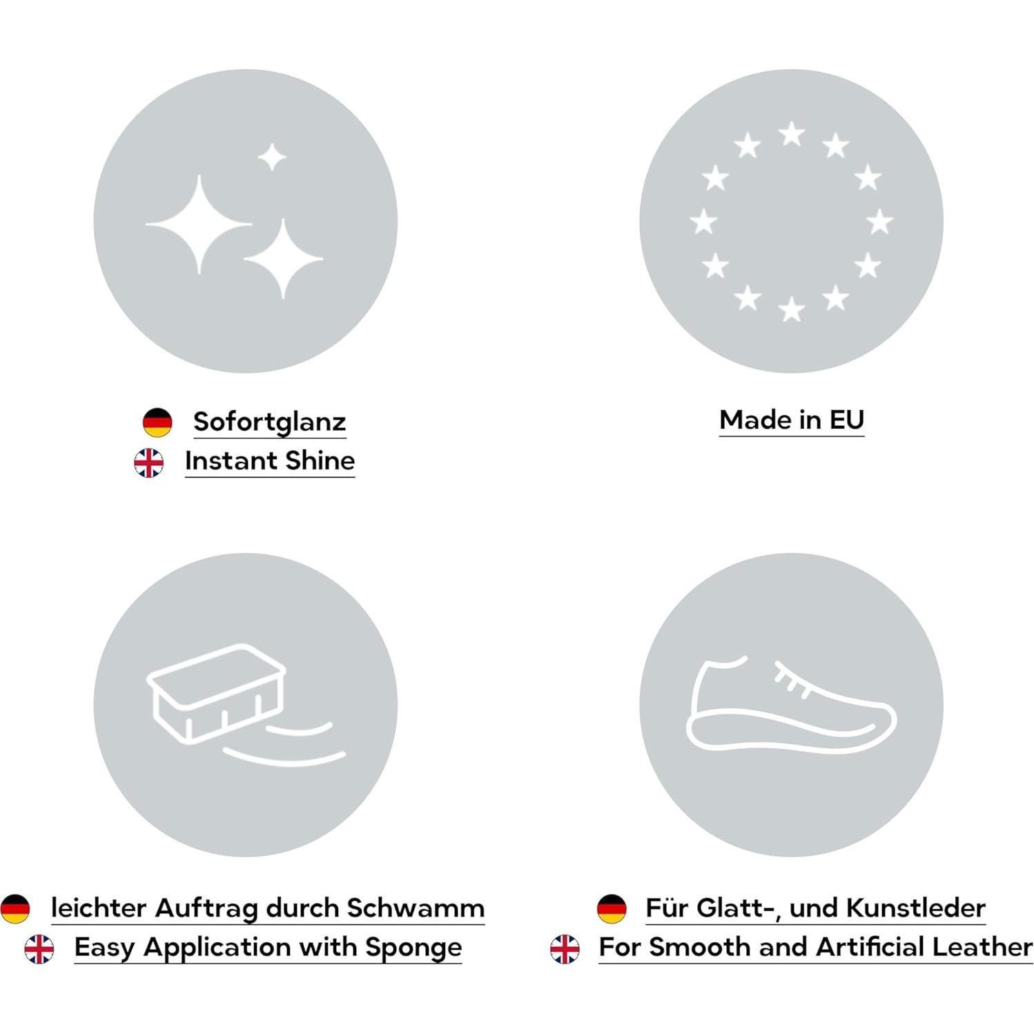 Esponja de Betún Kaps para Zapatos de Cuero - Brillo Instantáneo