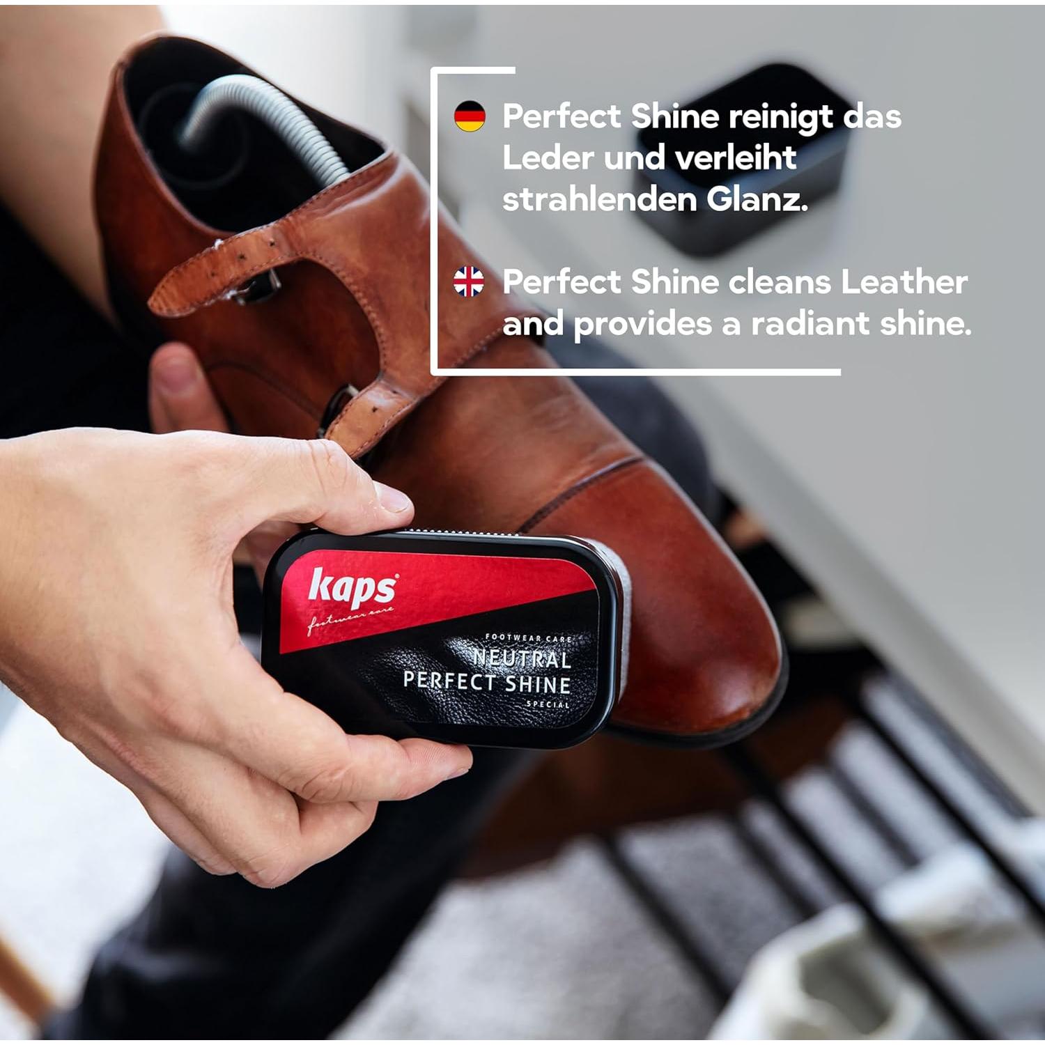 Esponja de Betún Kaps para Zapatos de Cuero - Brillo Instantáneo