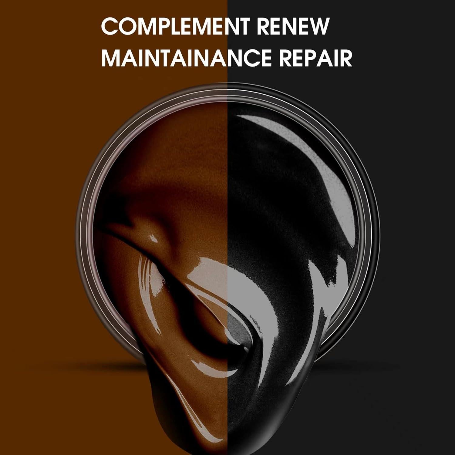 Kit de Pulido de Zapatos Alloda Negro y Marrón - Cepillo y Toalla