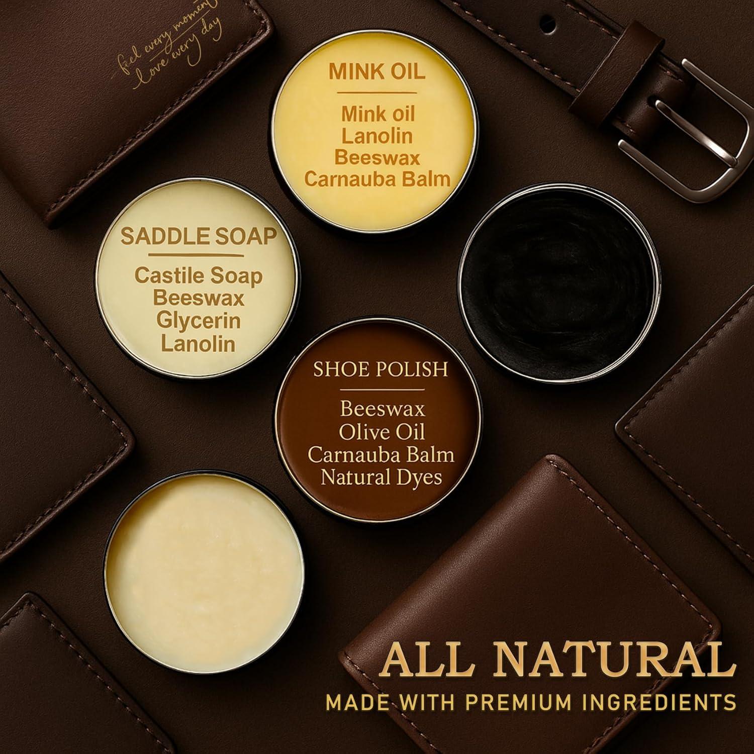 Kit de Pulido de Zapatos 16-en-1 Feilove - Cera, Jabón y Cepillos