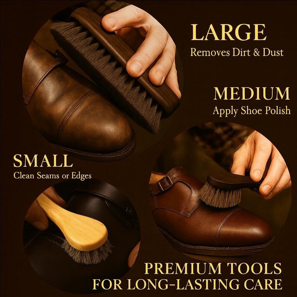 Kit de Pulido de Zapatos 16-en-1 Feilove - Cera, Jabón y Cepillos